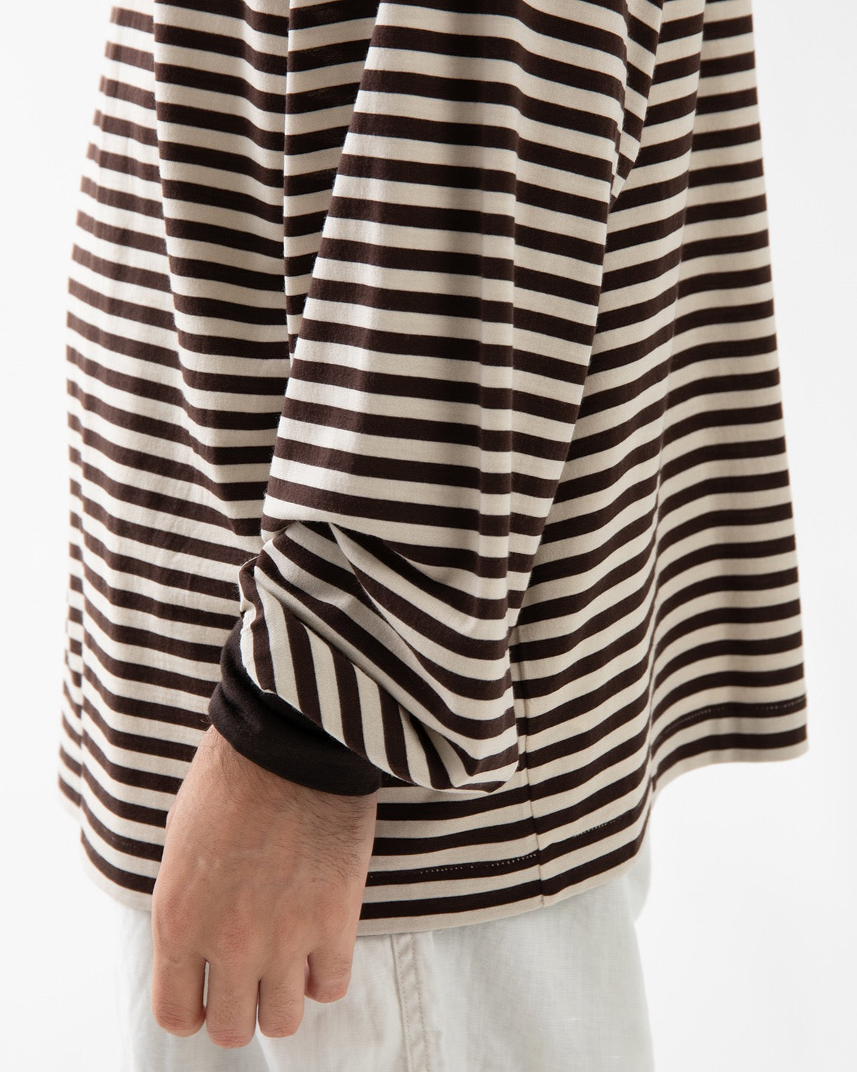 WOOL STRIPE L/S TEE