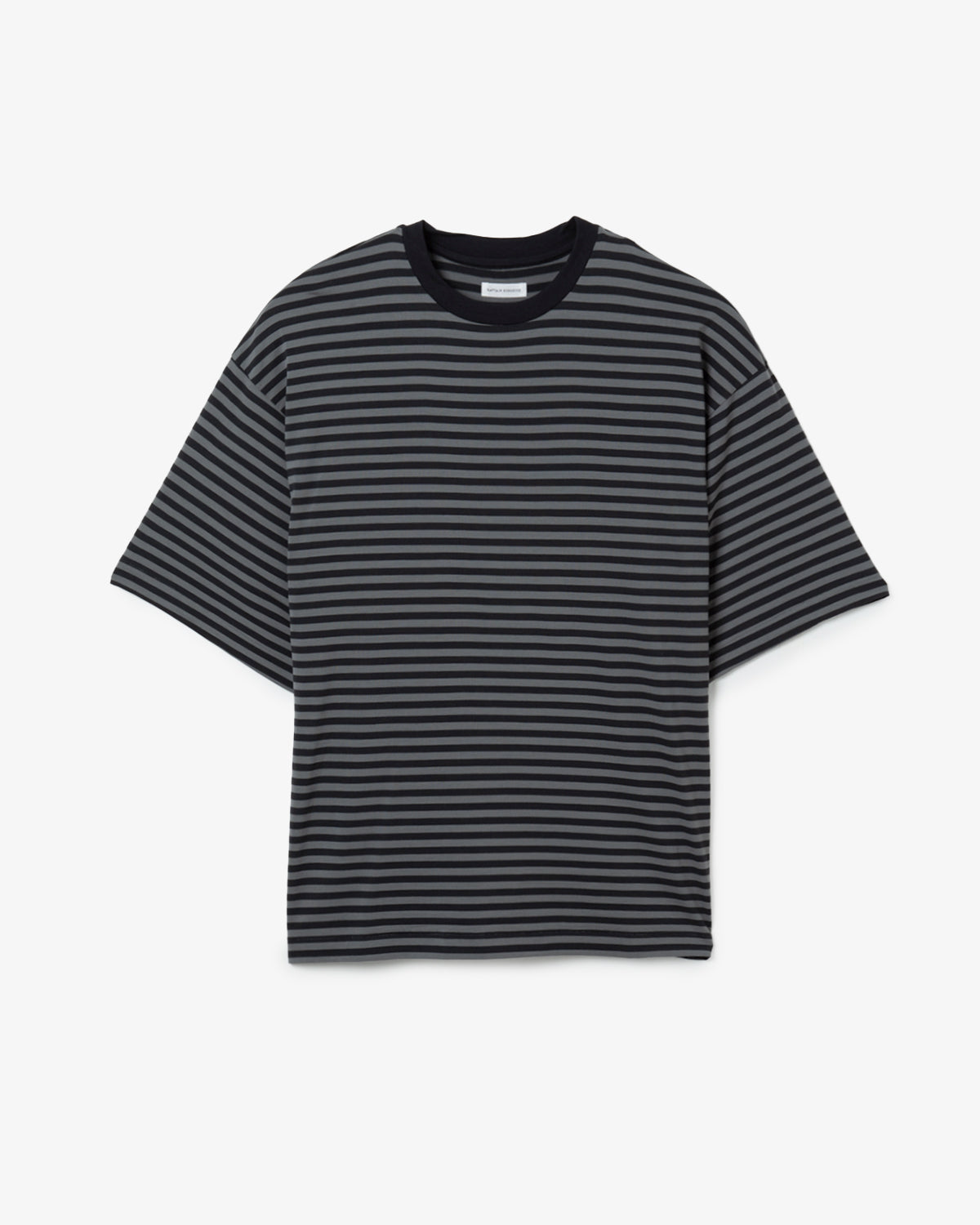 WOOL STRIPE HALF SLEEVE TEE