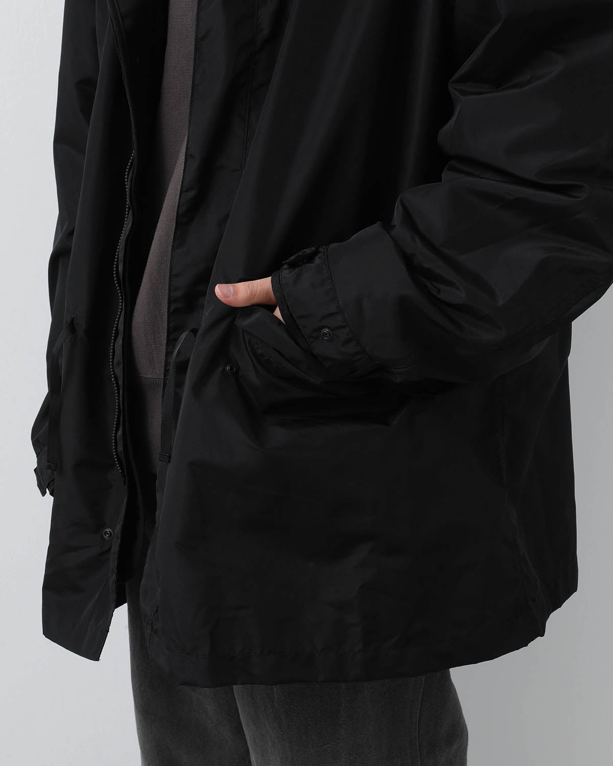 SILK POLY MIL COAT