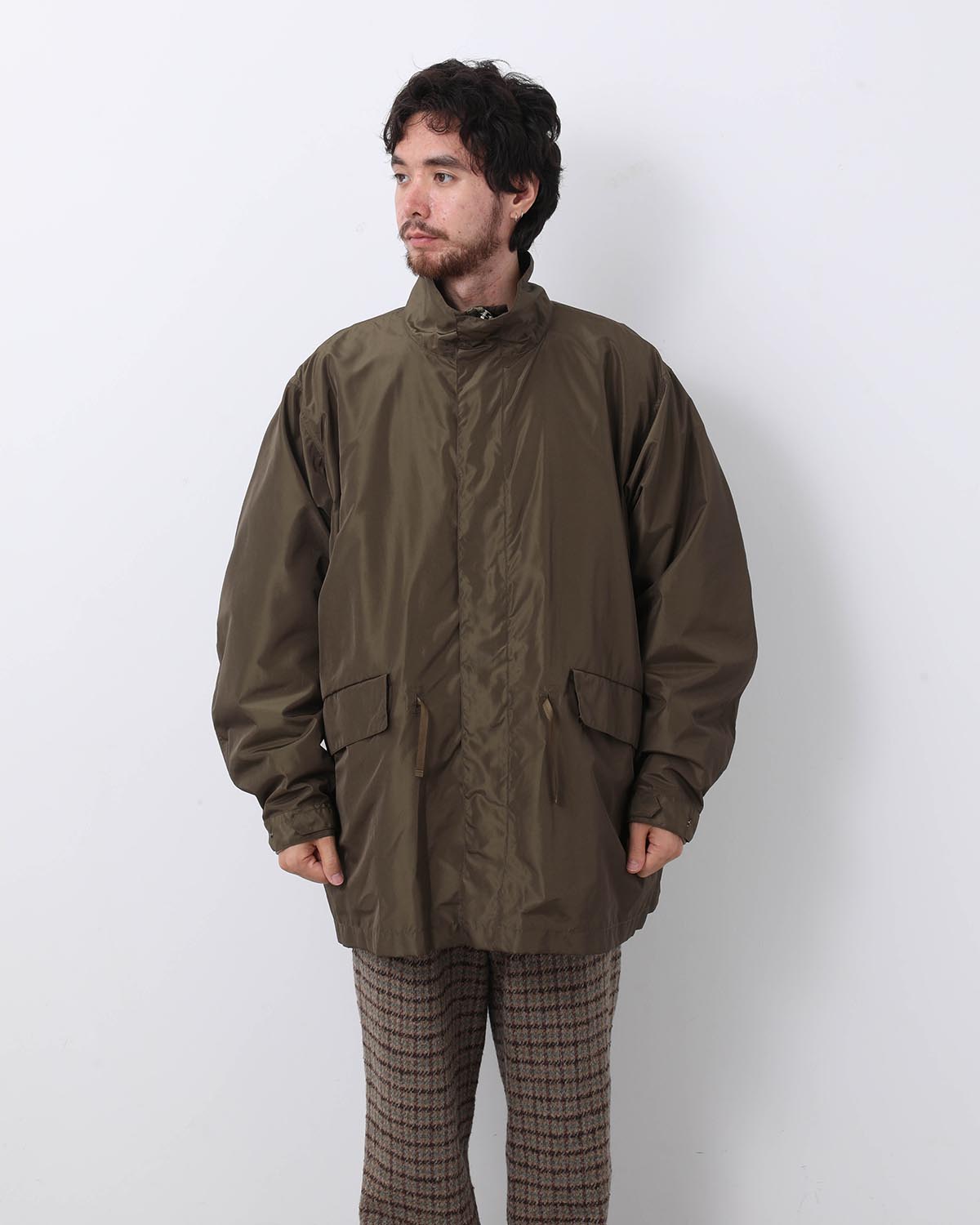 SILK POLY MIL COAT