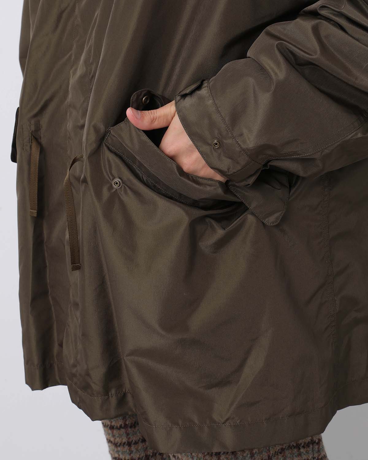 SILK POLY MIL COAT