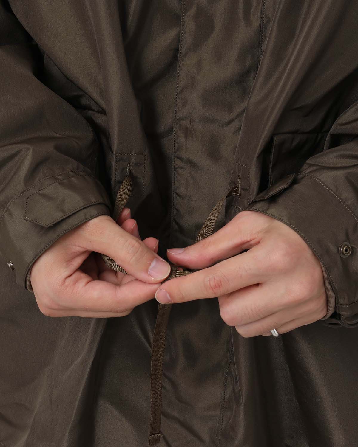 SILK POLY MIL COAT