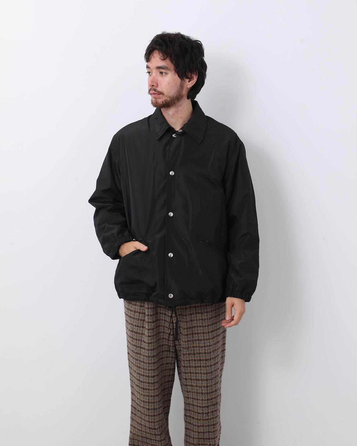 SILK POLY COACH JACKET