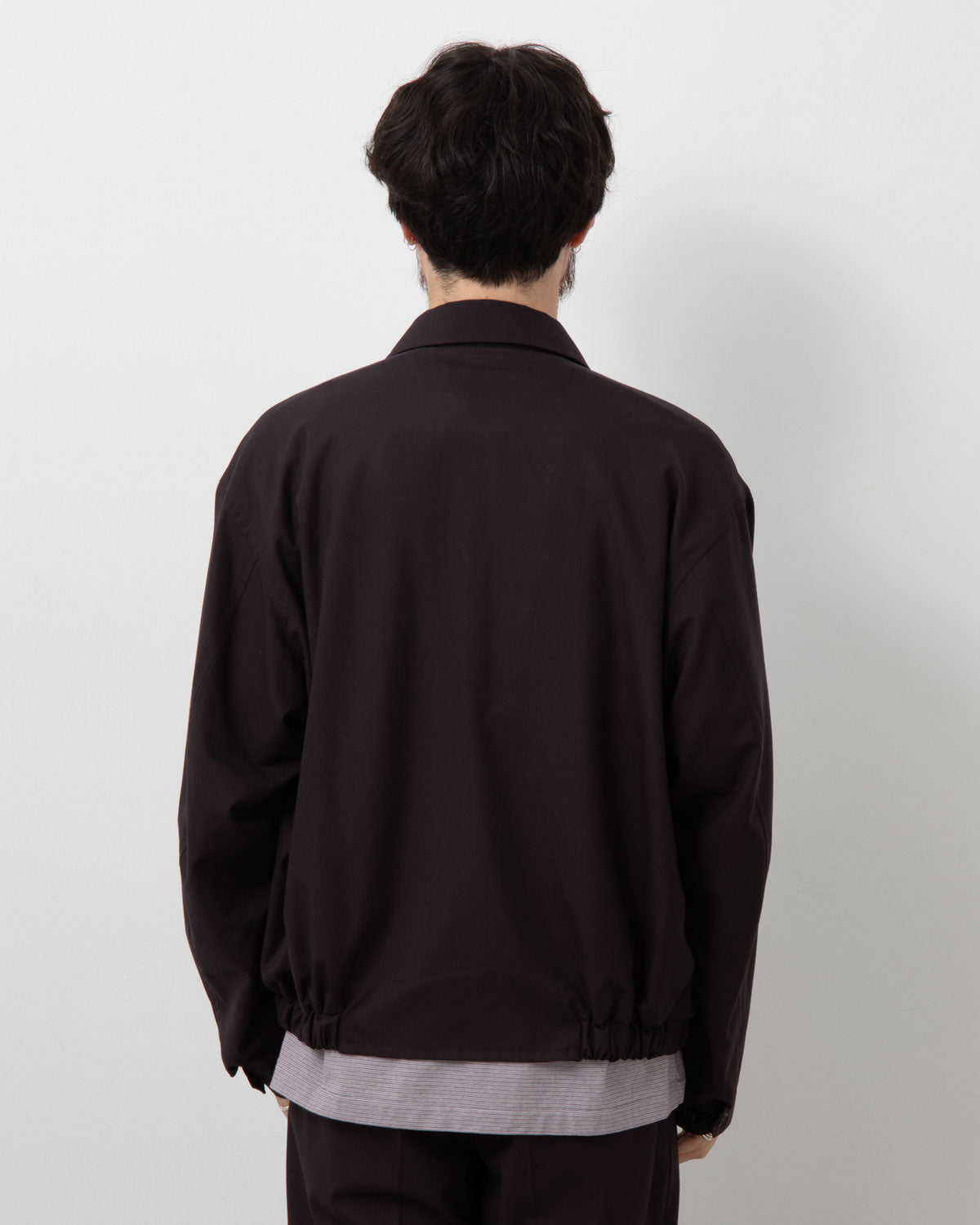 WOOL POPLIN ZIP BLOUSON