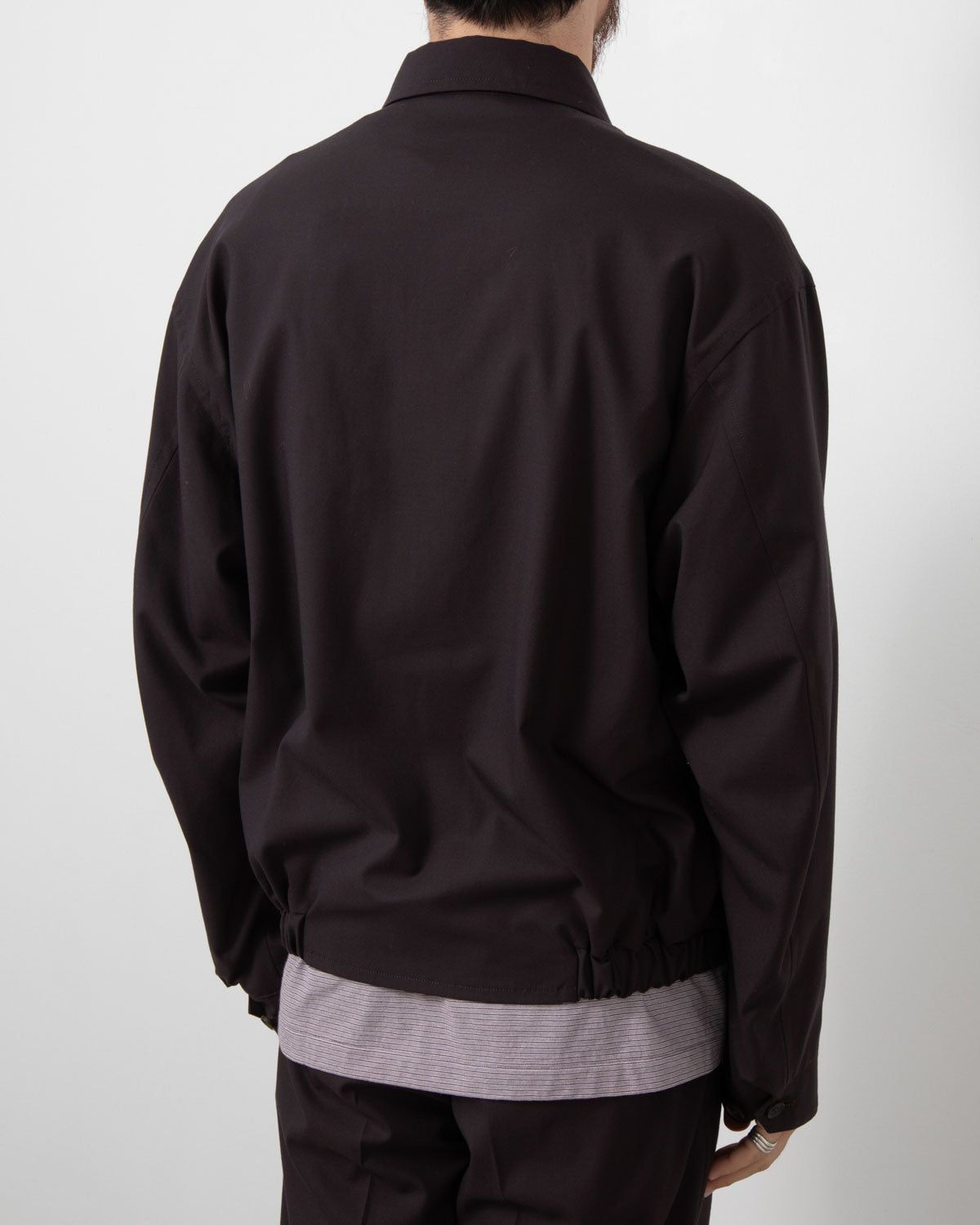 WOOL POPLIN ZIP BLOUSON