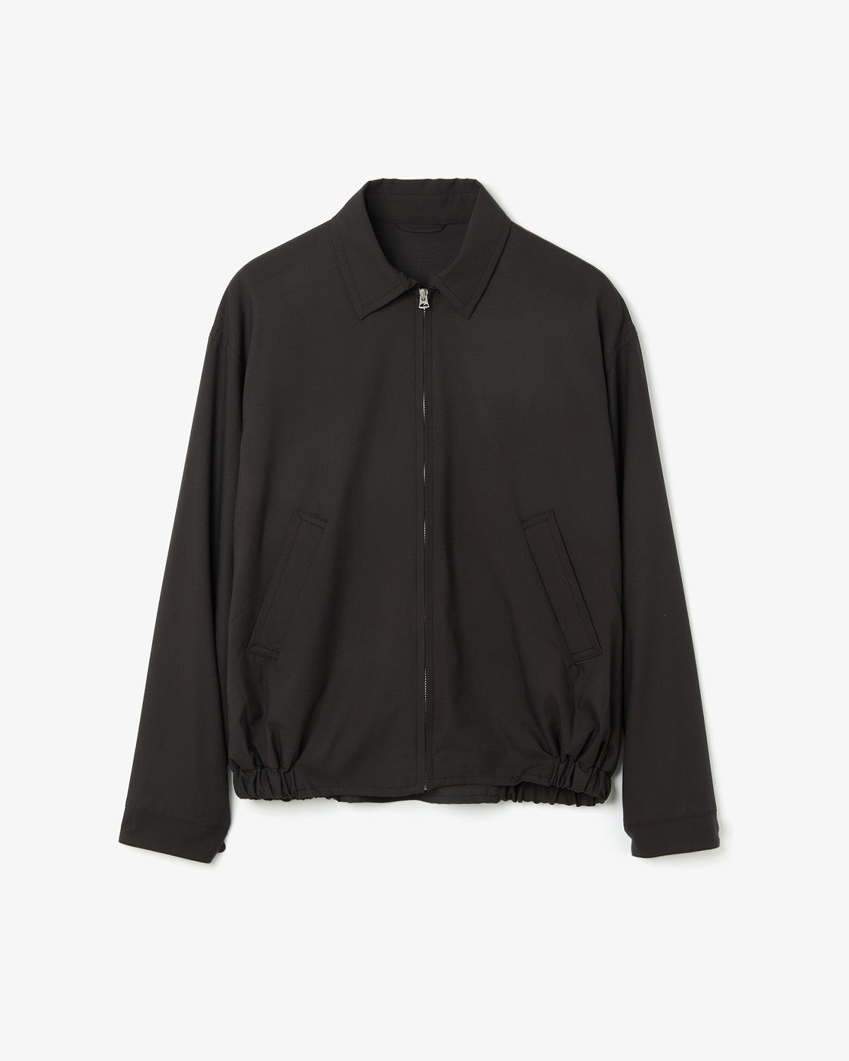 WOOL POPLIN ZIP BLOUSON