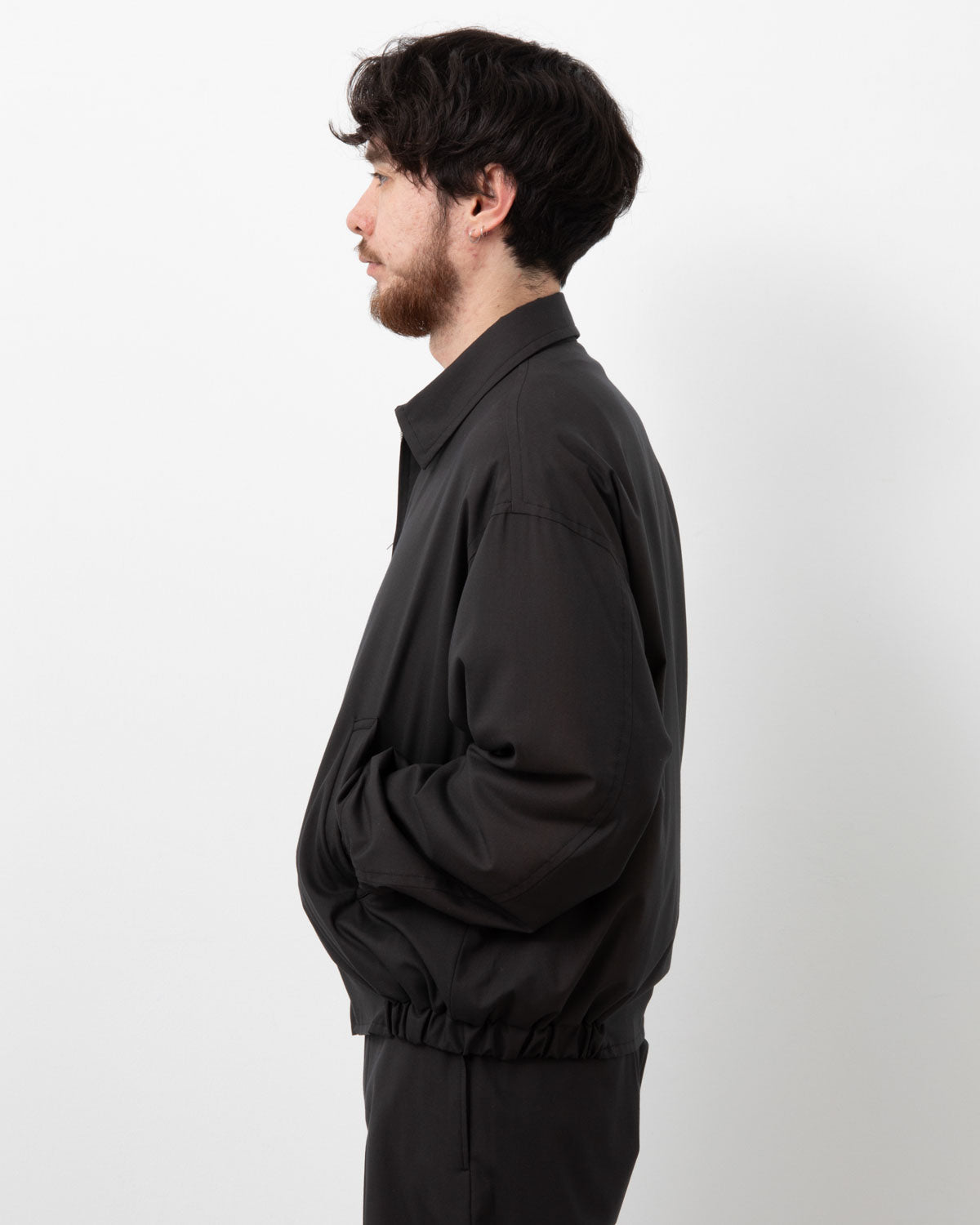WOOL POPLIN ZIP BLOUSON