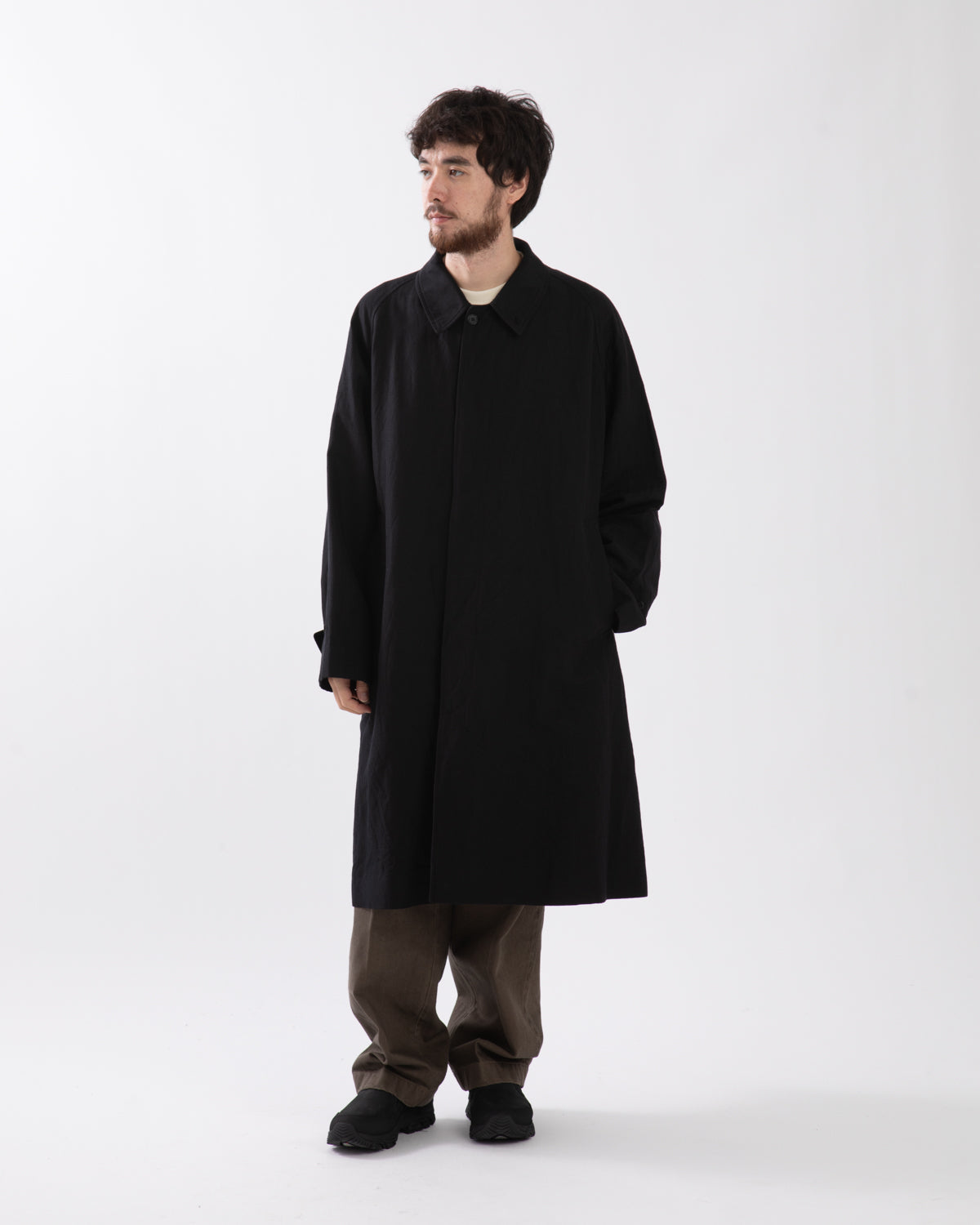 CASHMERE LINEN WALKER COAT