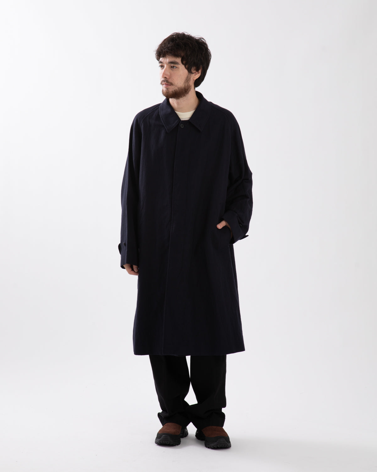 CASHMERE LINEN WALKER COAT