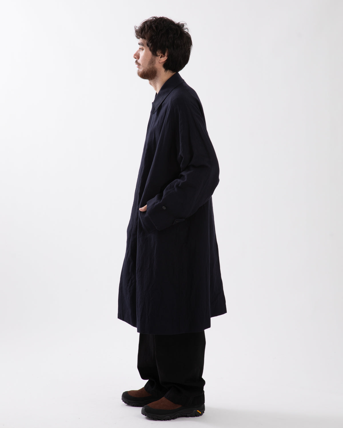CASHMERE LINEN WALKER COAT