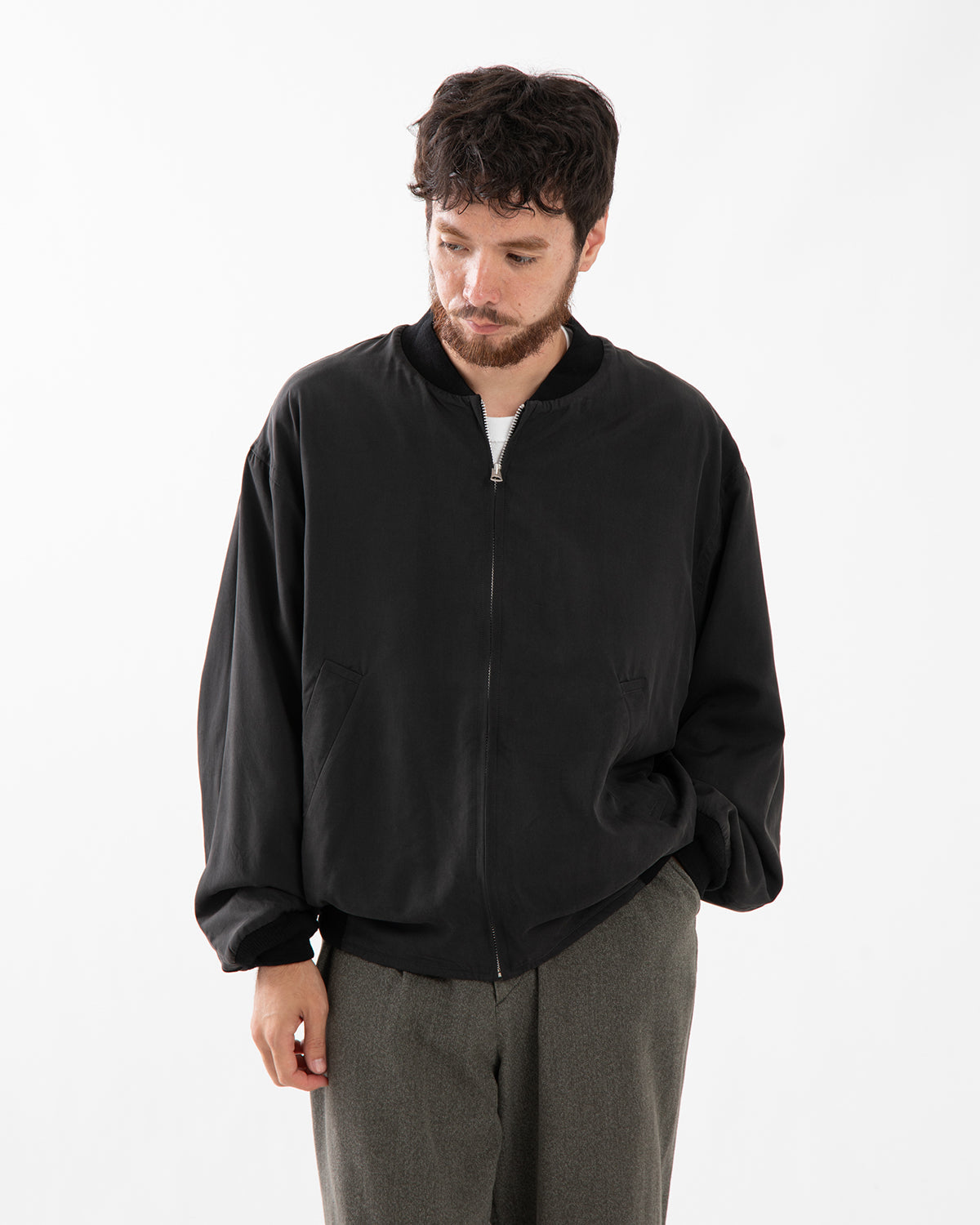 SILK BOMBER JACKET
