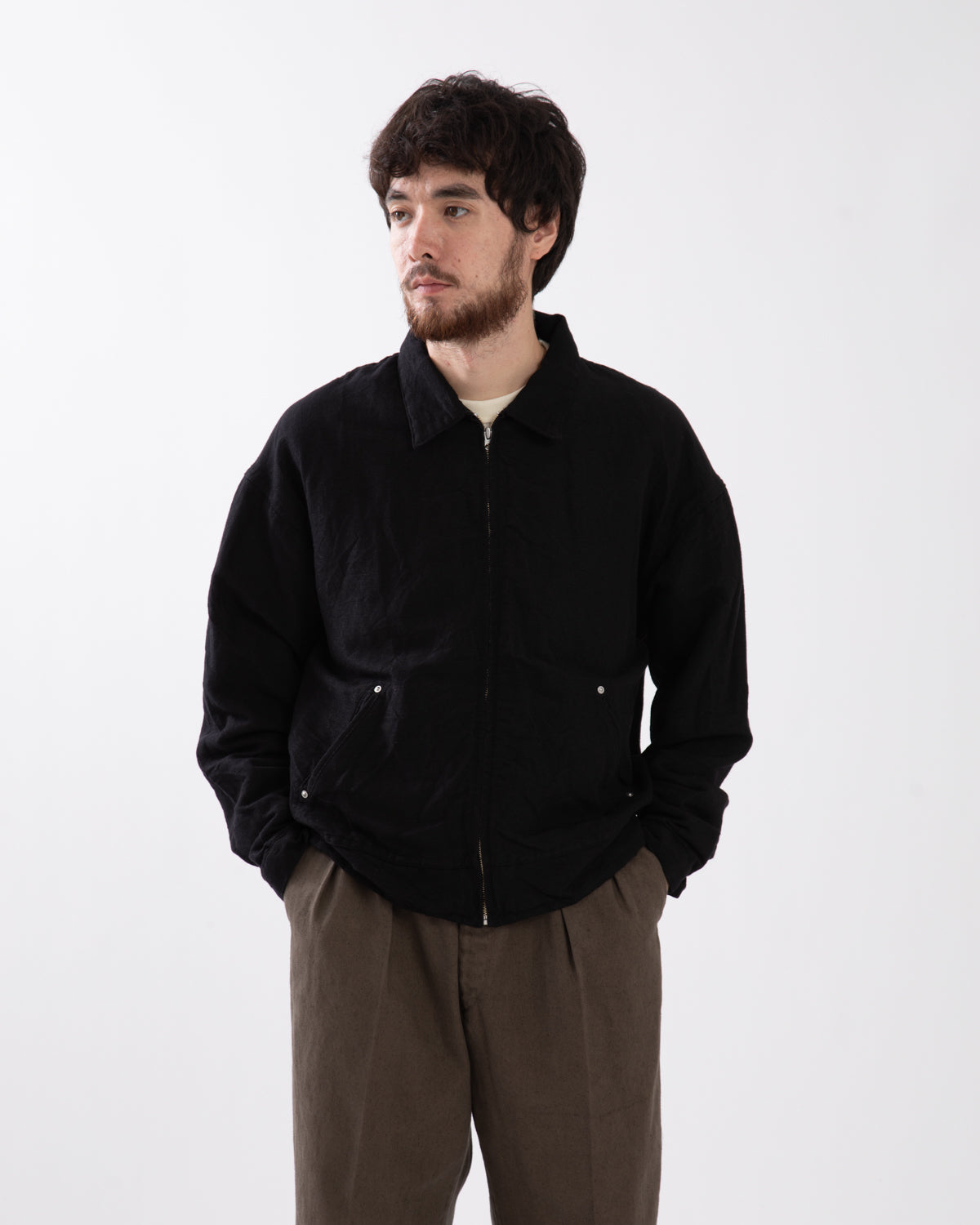 WOOL HEMP ZIP JACKET