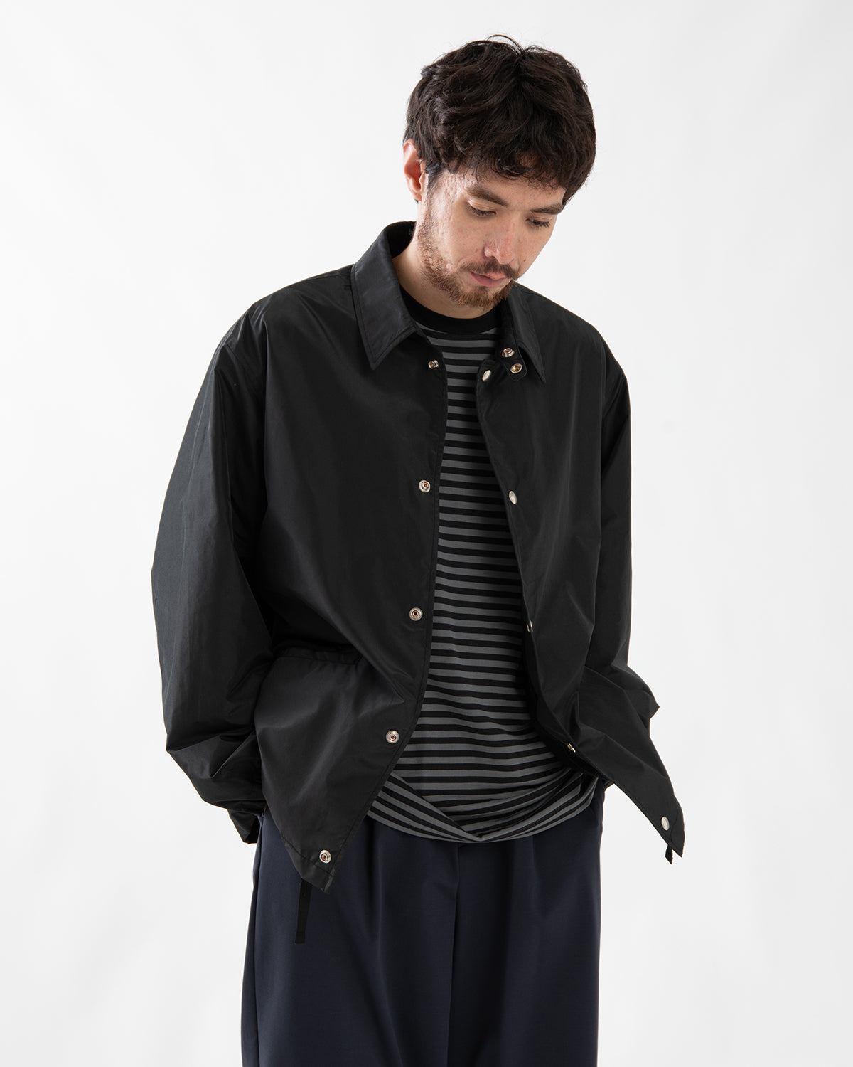 SILK POLY COACH JACKET