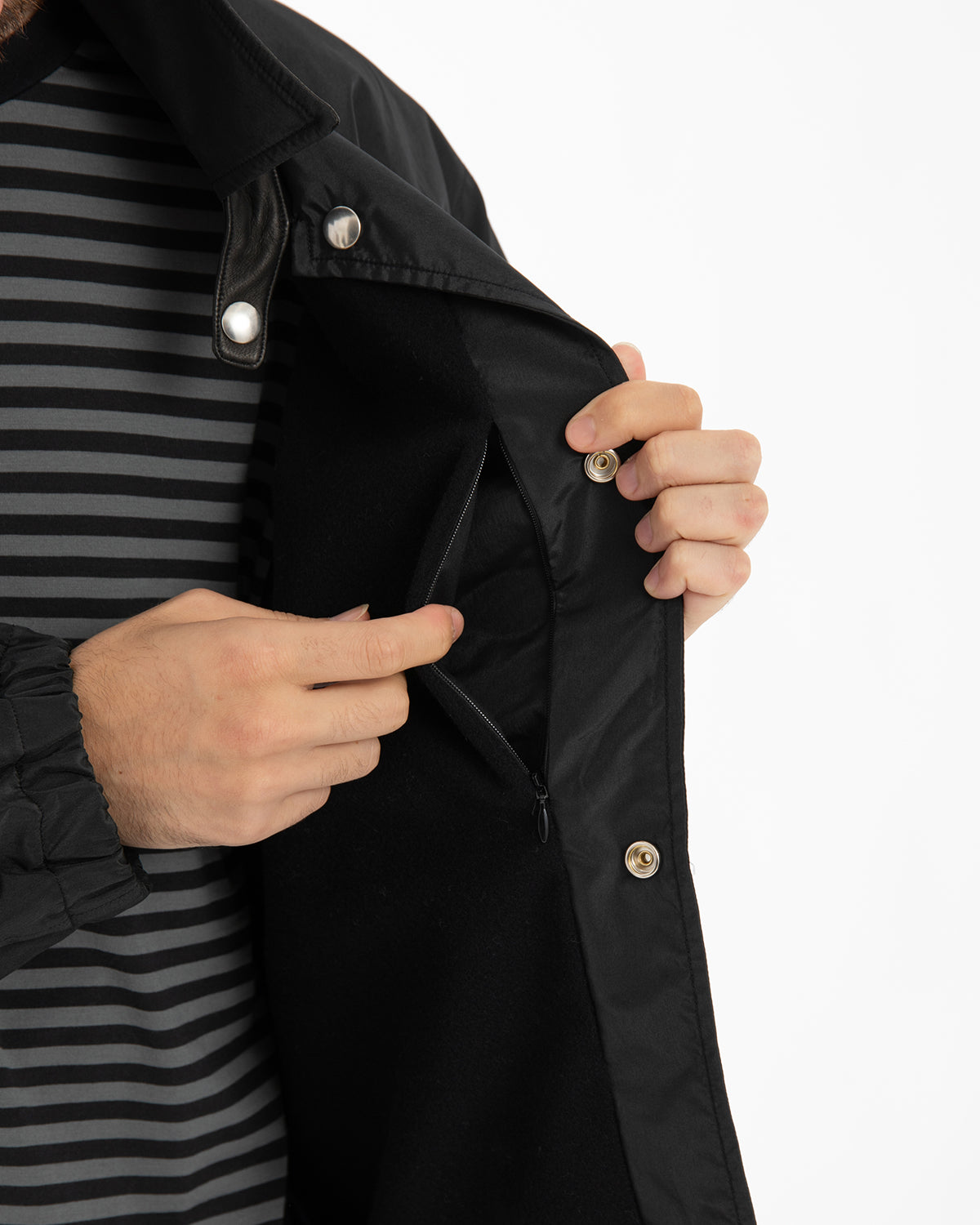 SILK POLY COACH JACKET