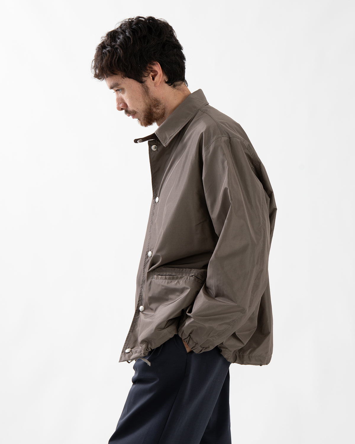 SILK POLY COACH JACKET