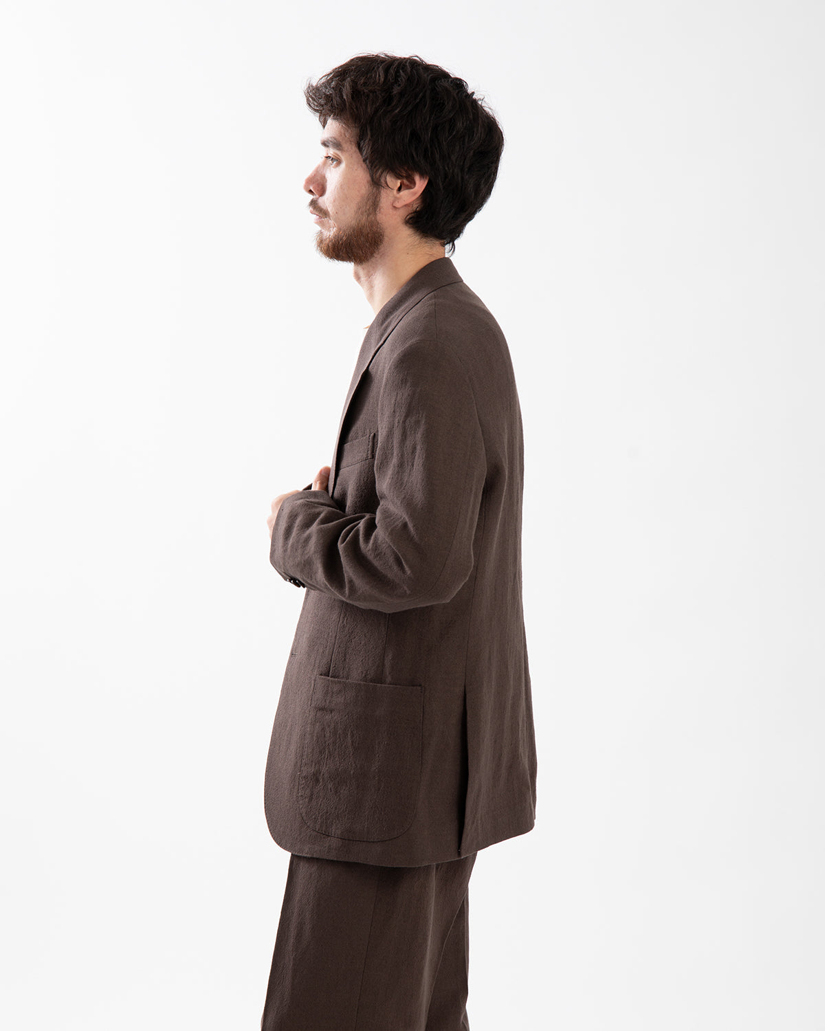 WOOL HEMP MESH 2B SINGLE JACKET
