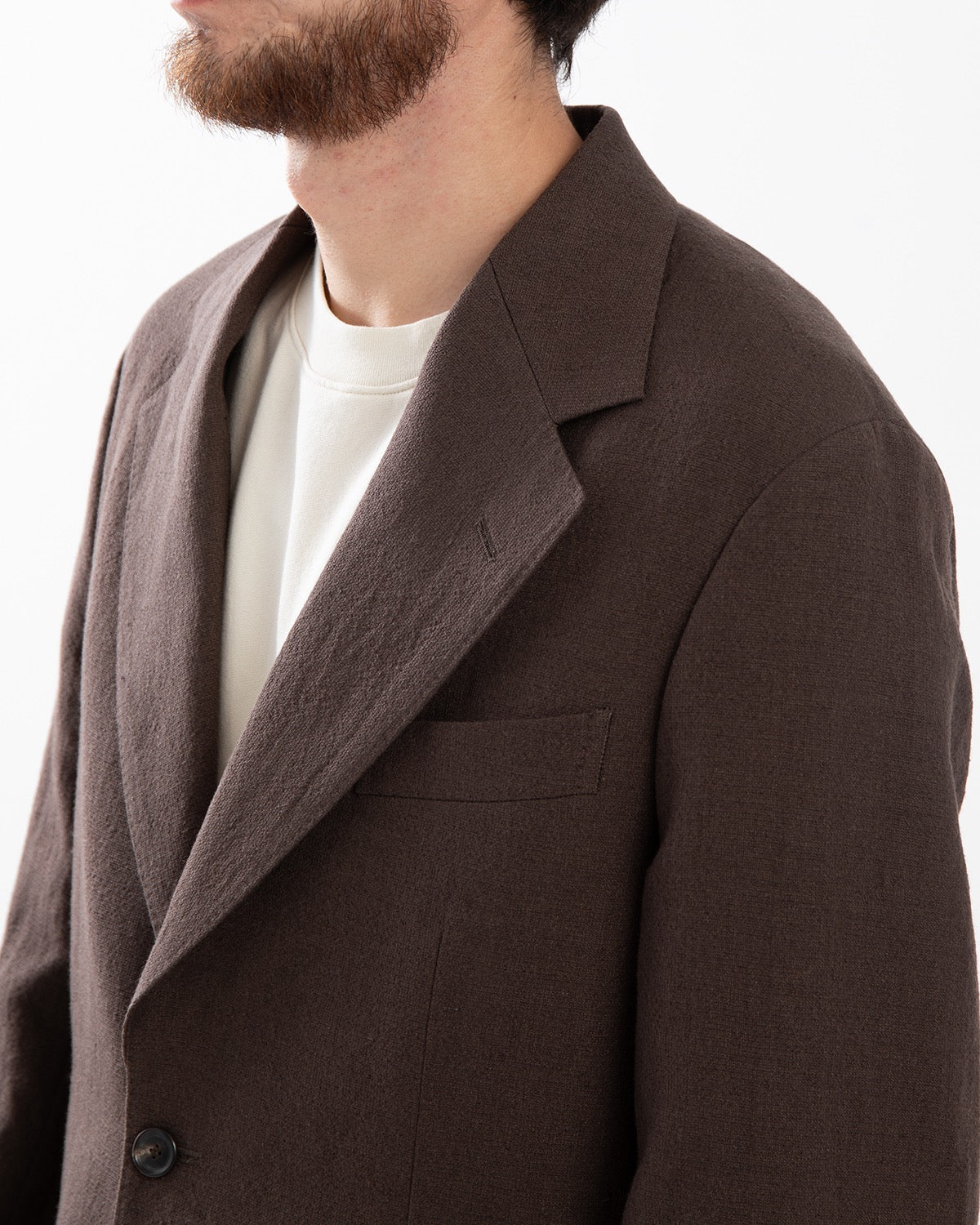 WOOL HEMP MESH 2B SINGLE JACKET