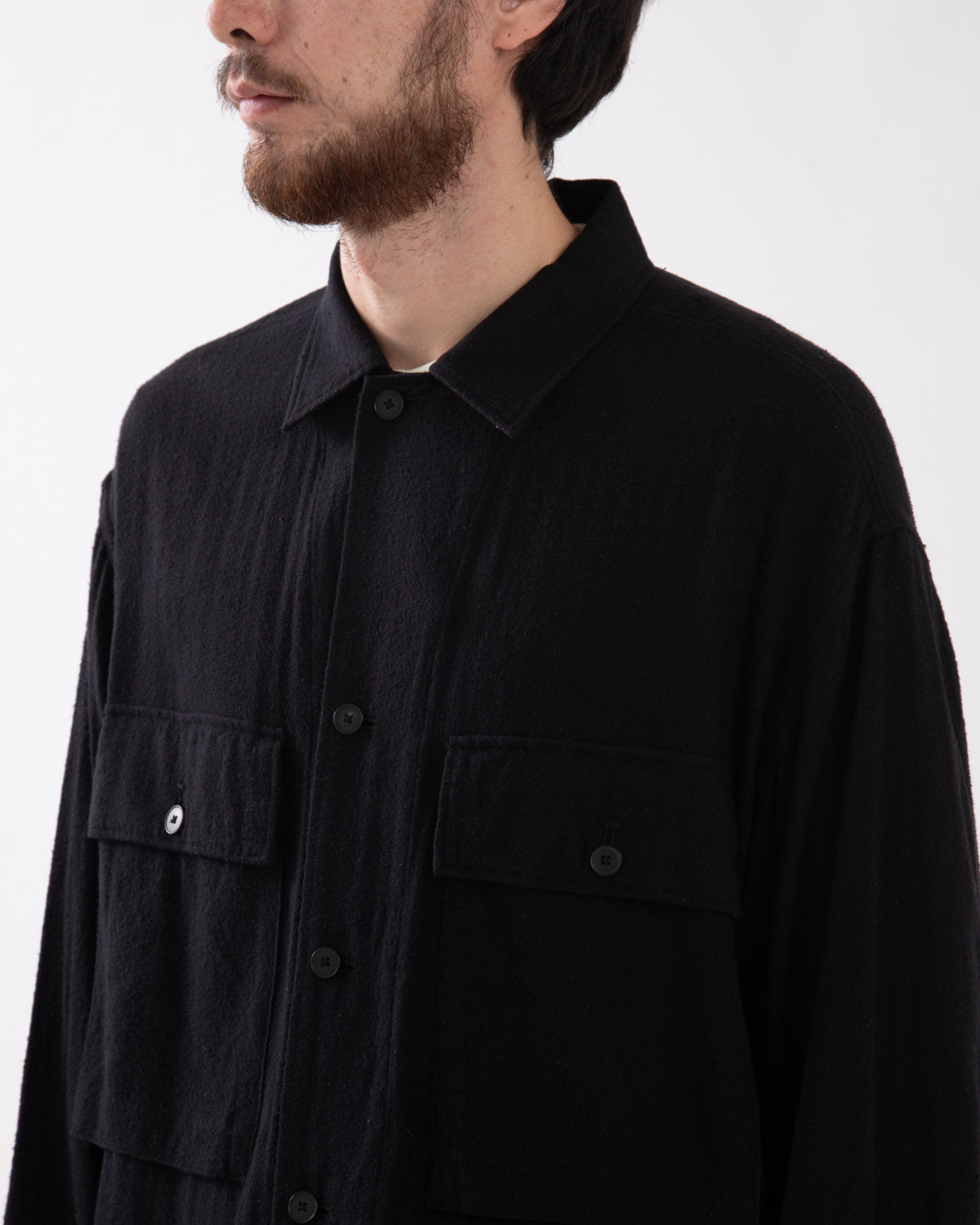 SILK FLANNEL FIELD SHIRT JACKET