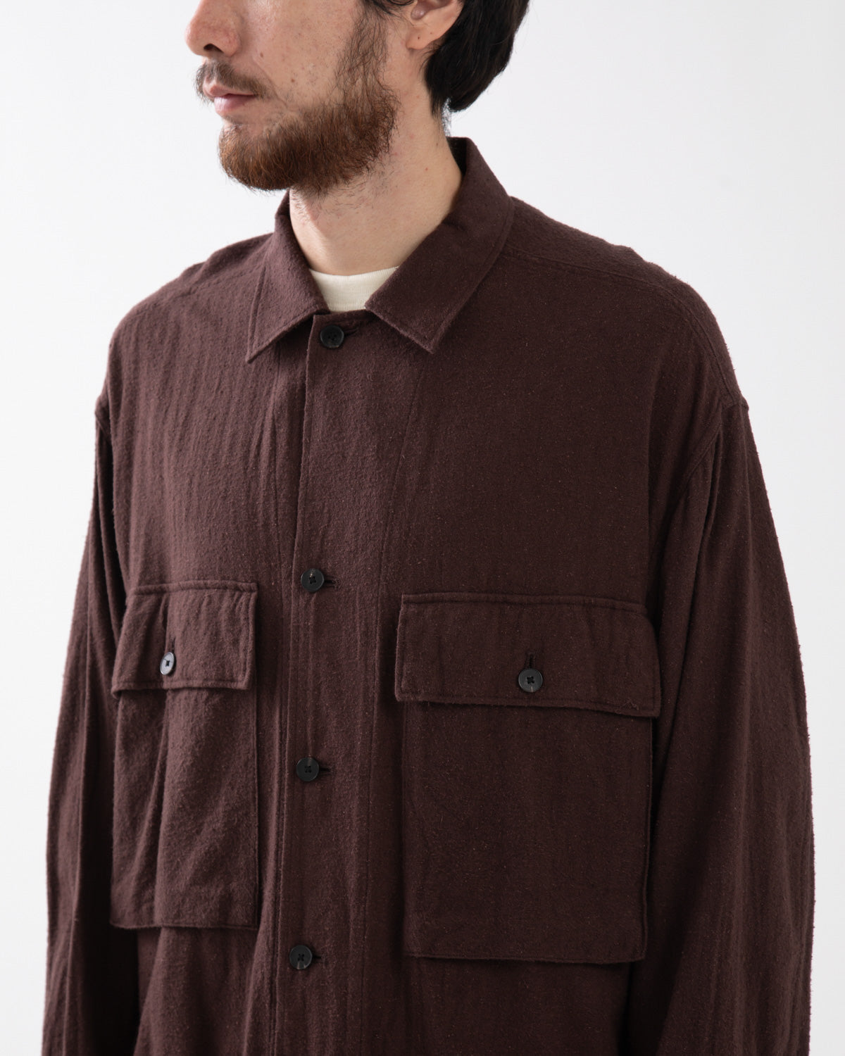 SILK FLANNEL FIELD SHIRT JACKET