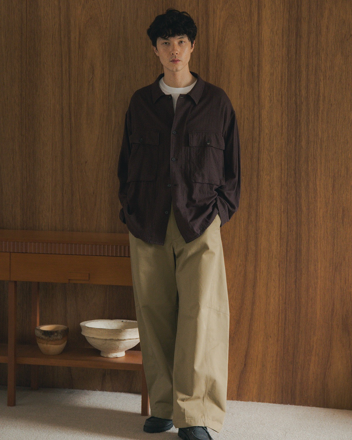 SILK FLANNEL FIELD SHIRT JACKET