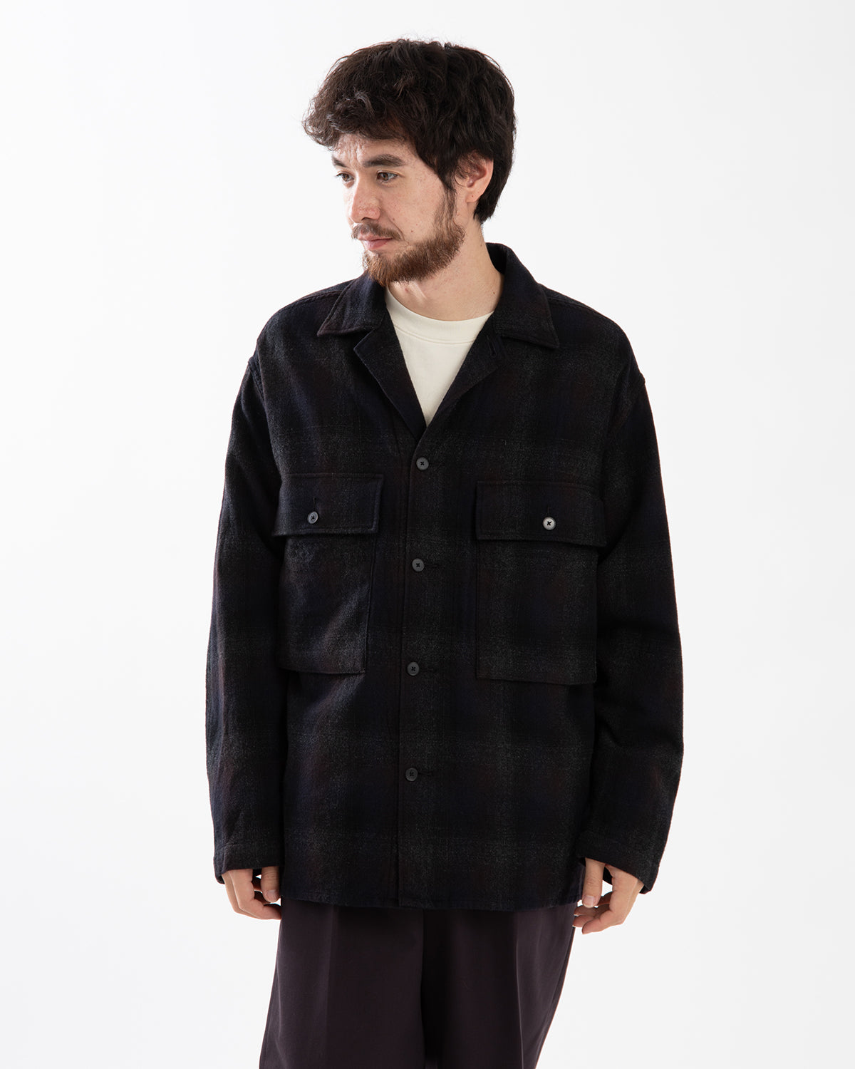 ALPACA WOOL FIELD SHIRT JACKET
