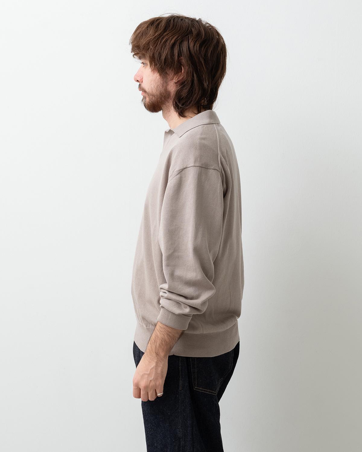 COTTON KNIT SKIPPER SHIRT