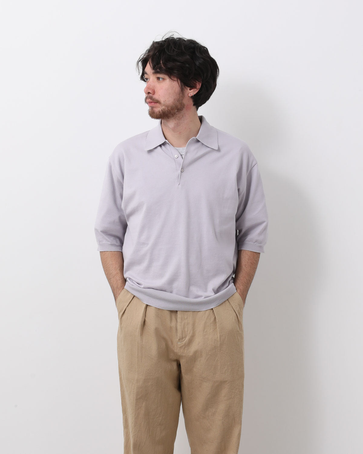 COTTON KNIT POLOSHIRT