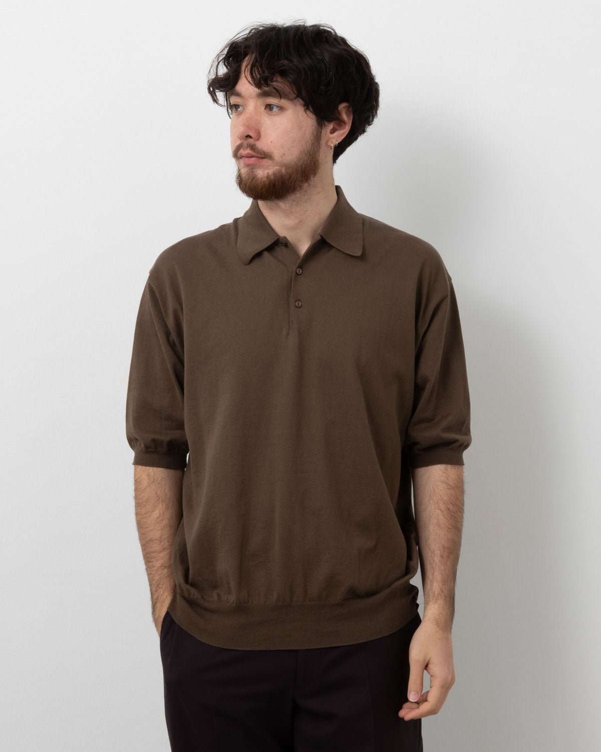 COTTON KNIT POLOSHIRT