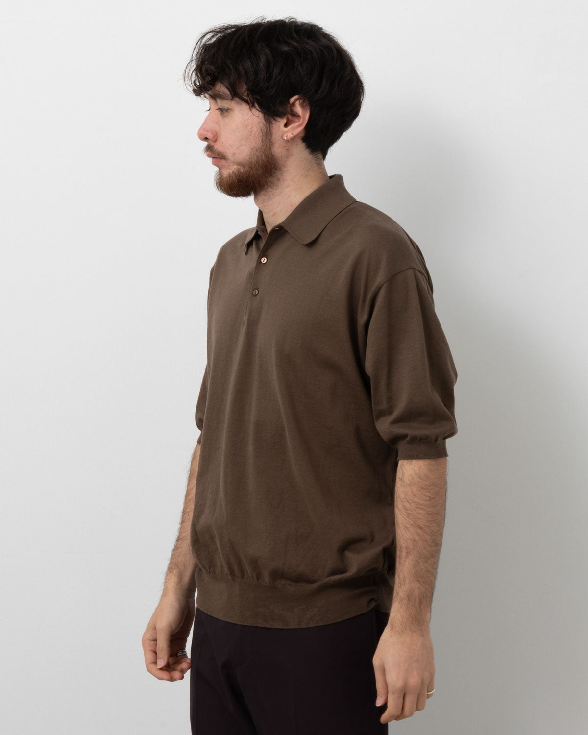 COTTON KNIT POLOSHIRT