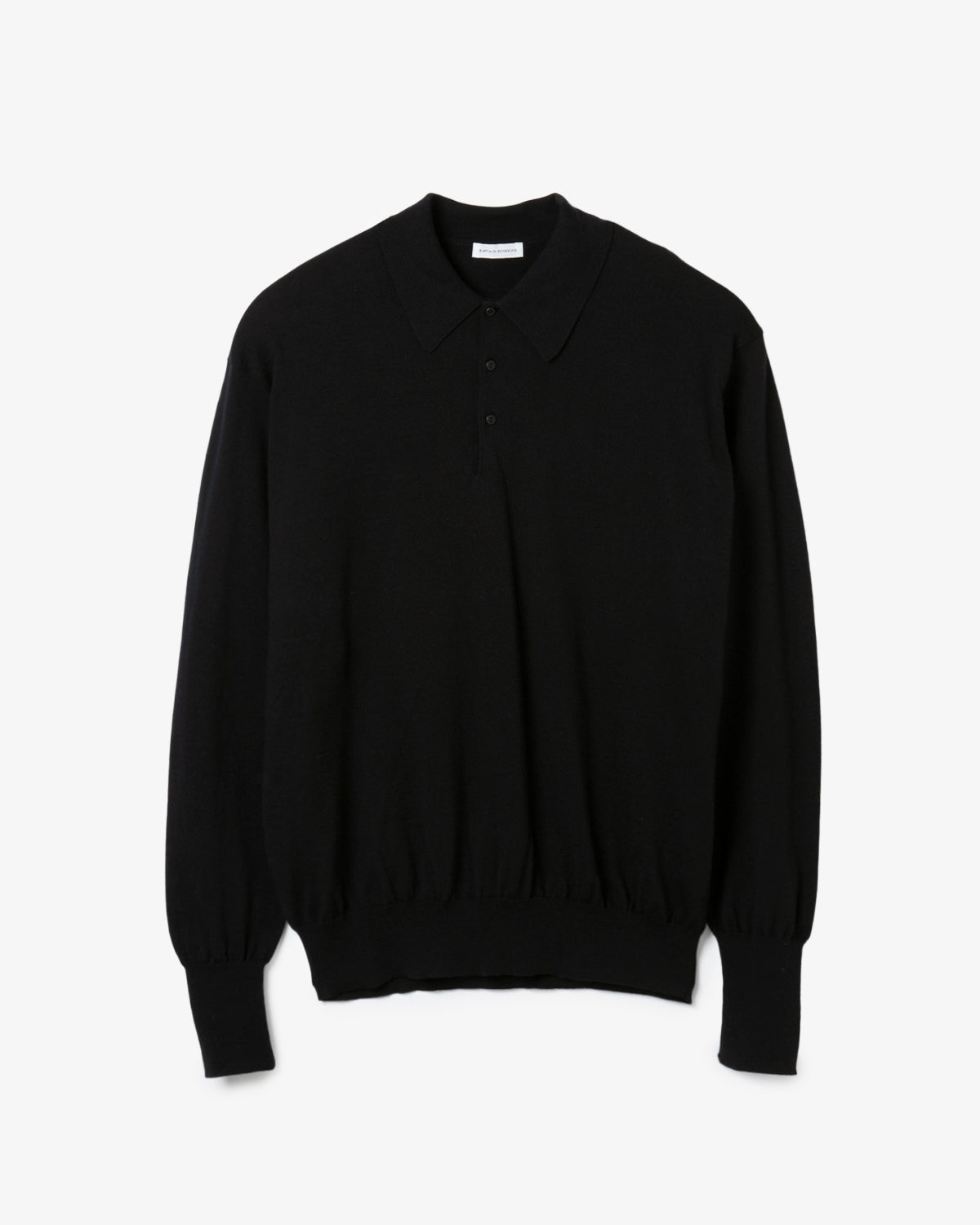 COTTON WOOL HIGH-GAGE KNIT POLO