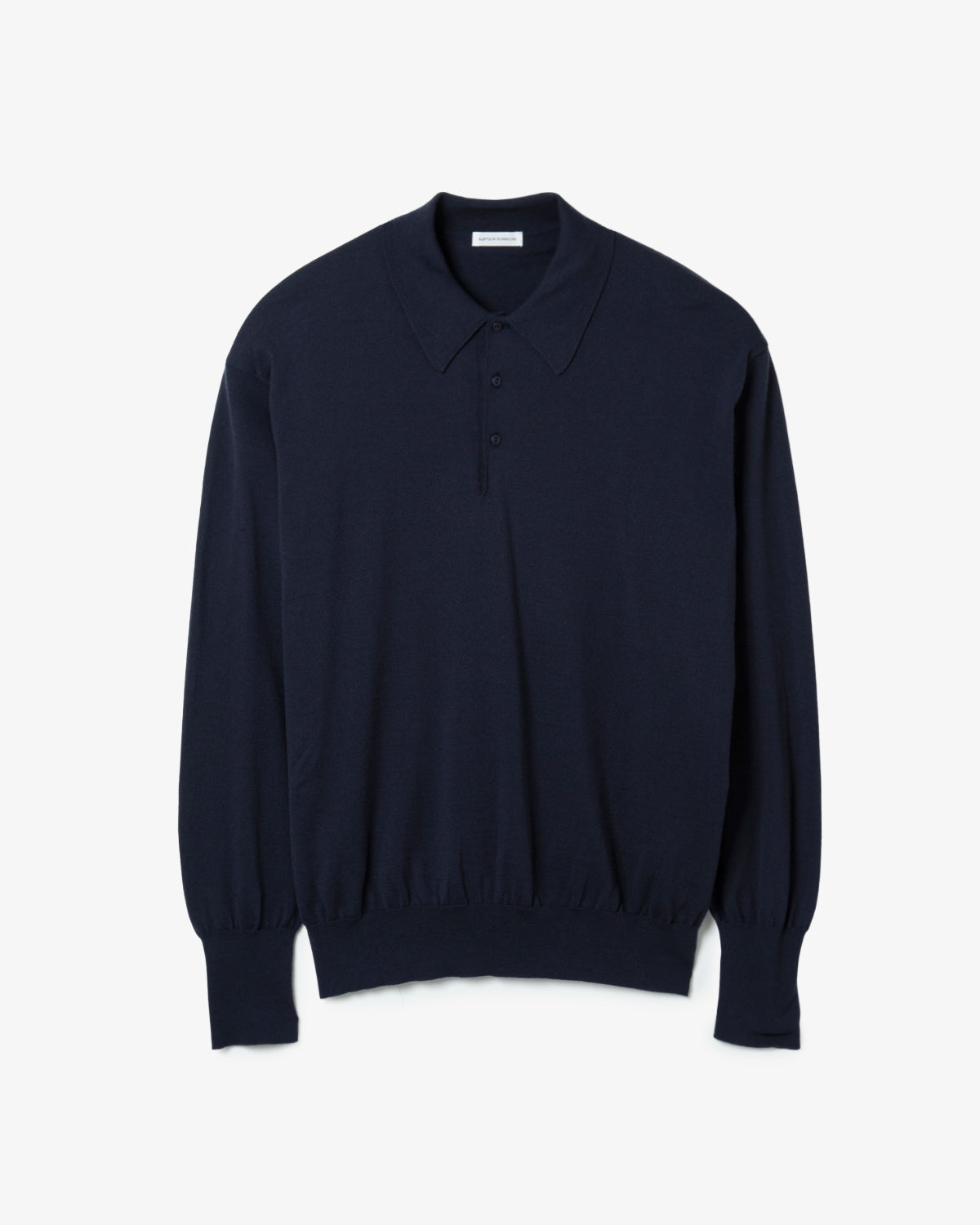 COTTON WOOL HIGH-GAGE KNIT POLO