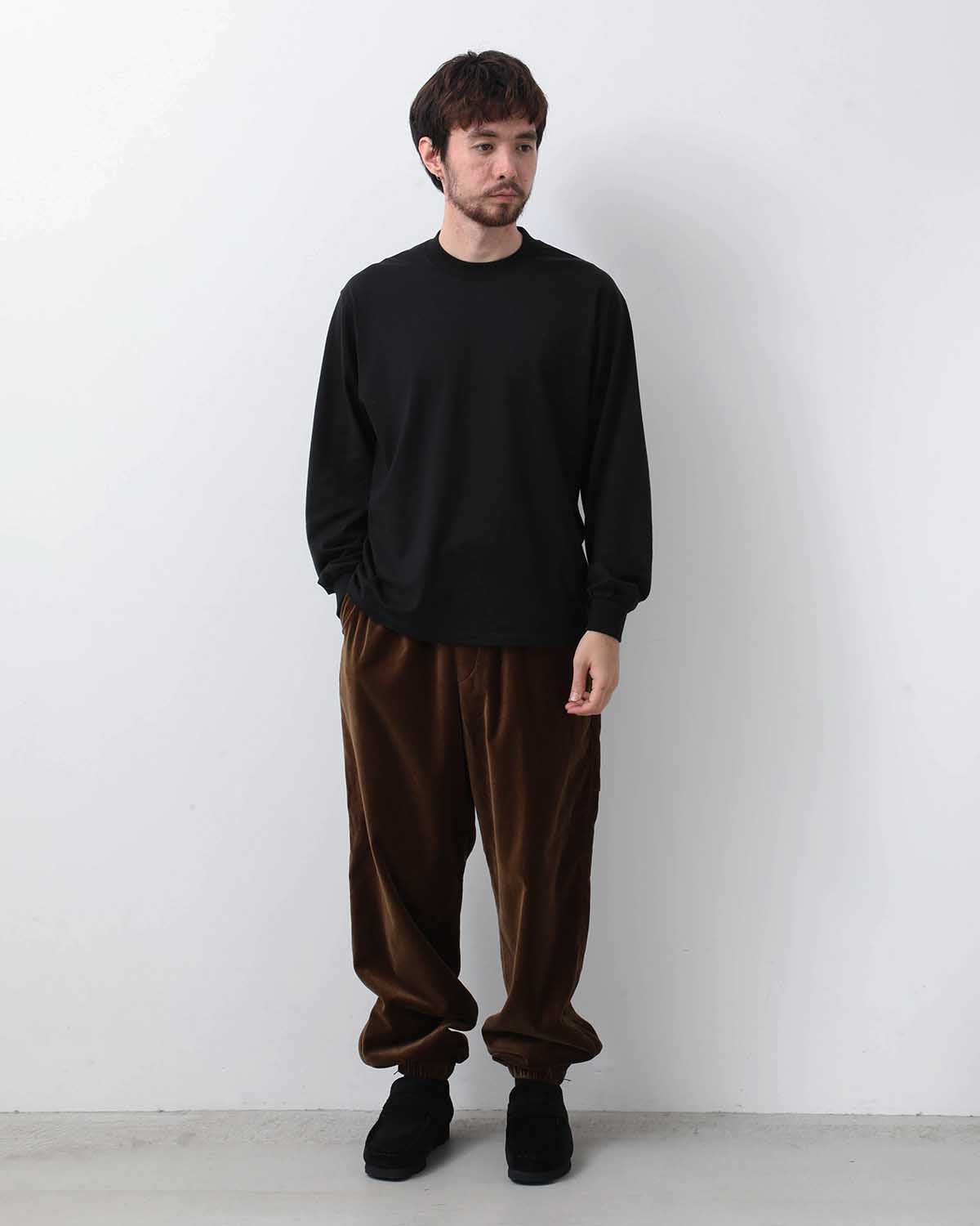 COTTON VELVET TRACK PANTS