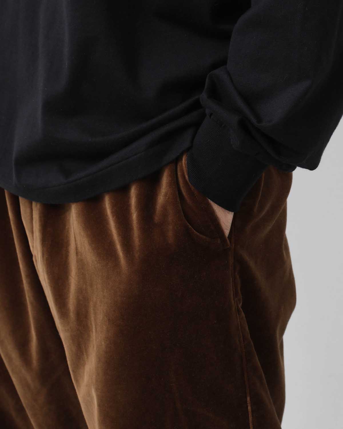 COTTON VELVET TRACK PANTS