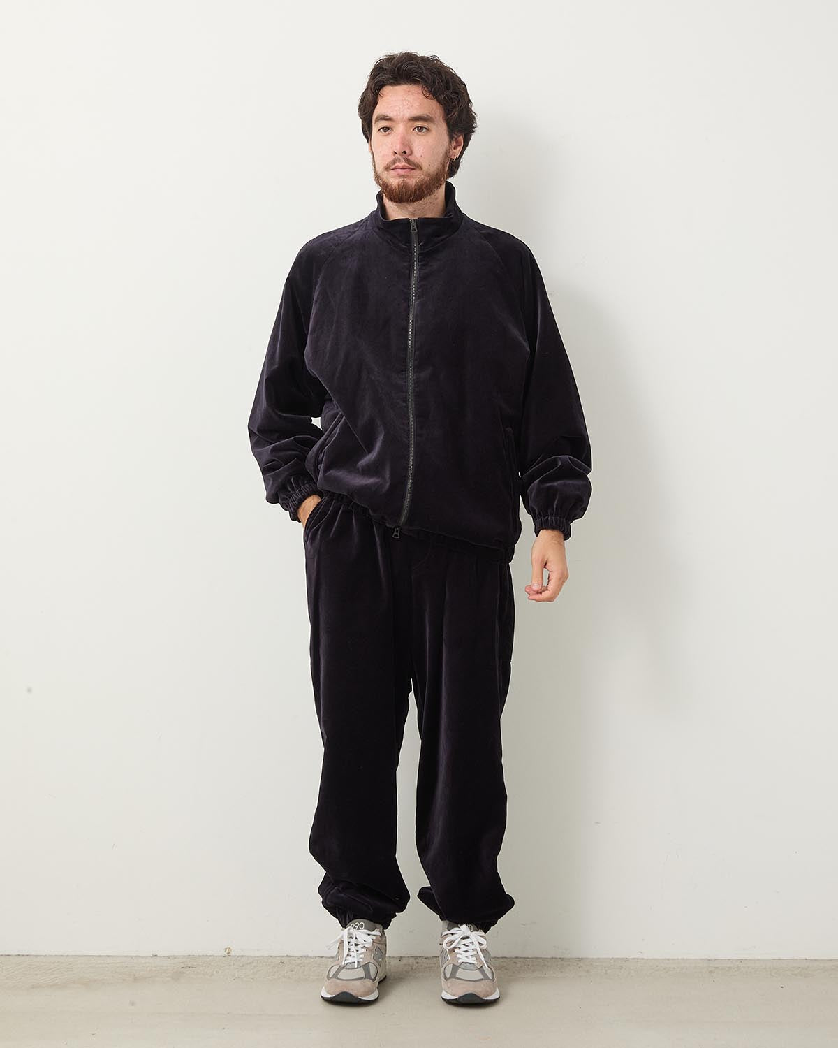 COTTON VELVET TRACK PANTS