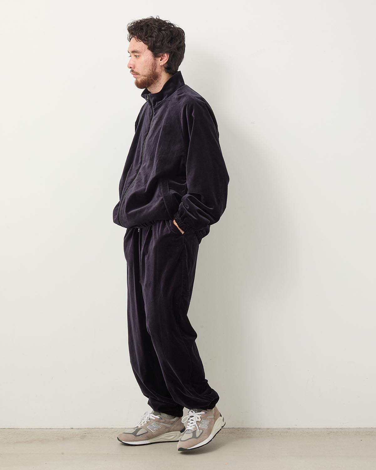 COTTON VELVET TRACK PANTS