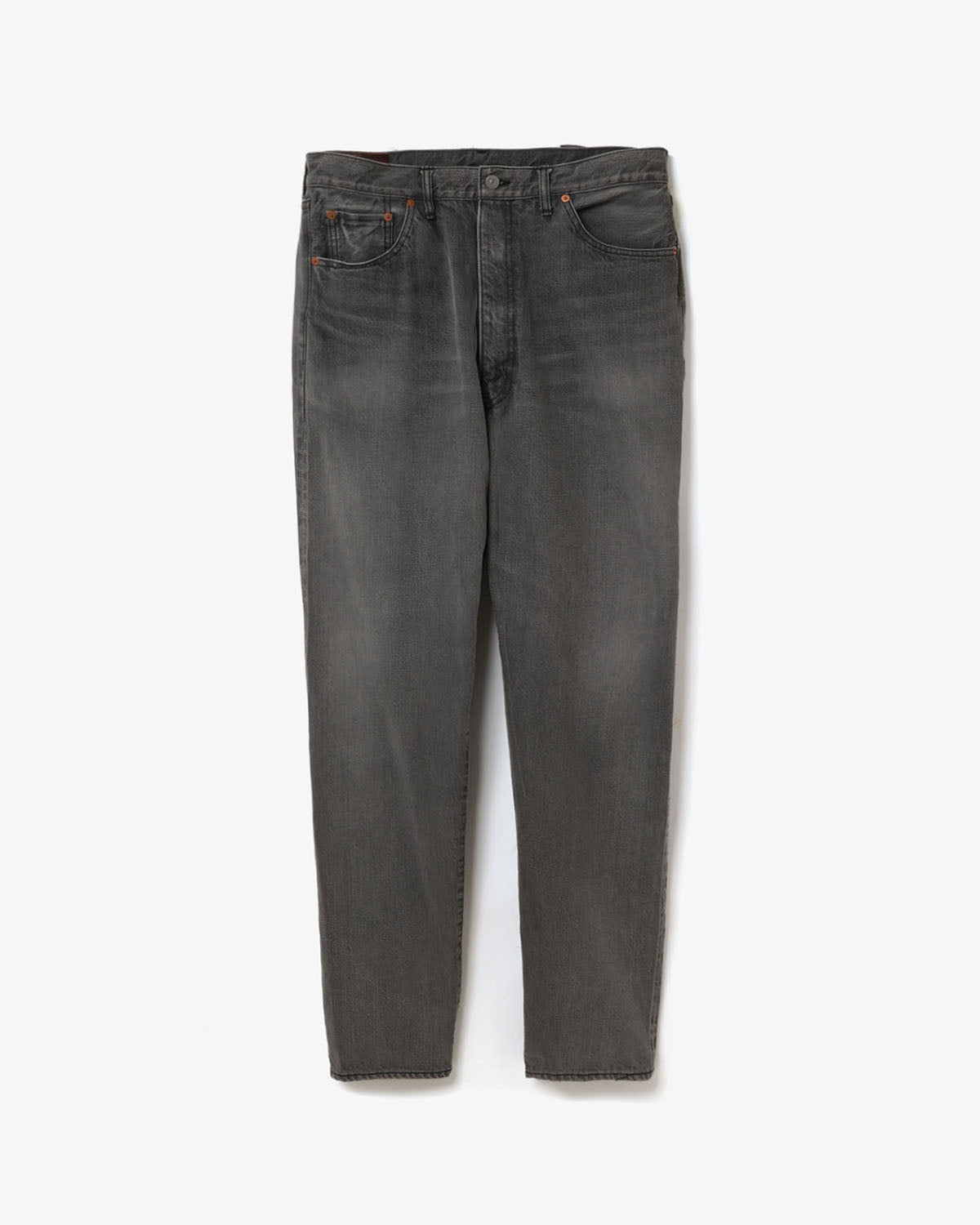 GOAR ZIPPER WAIST DENIM COATING × BLACK