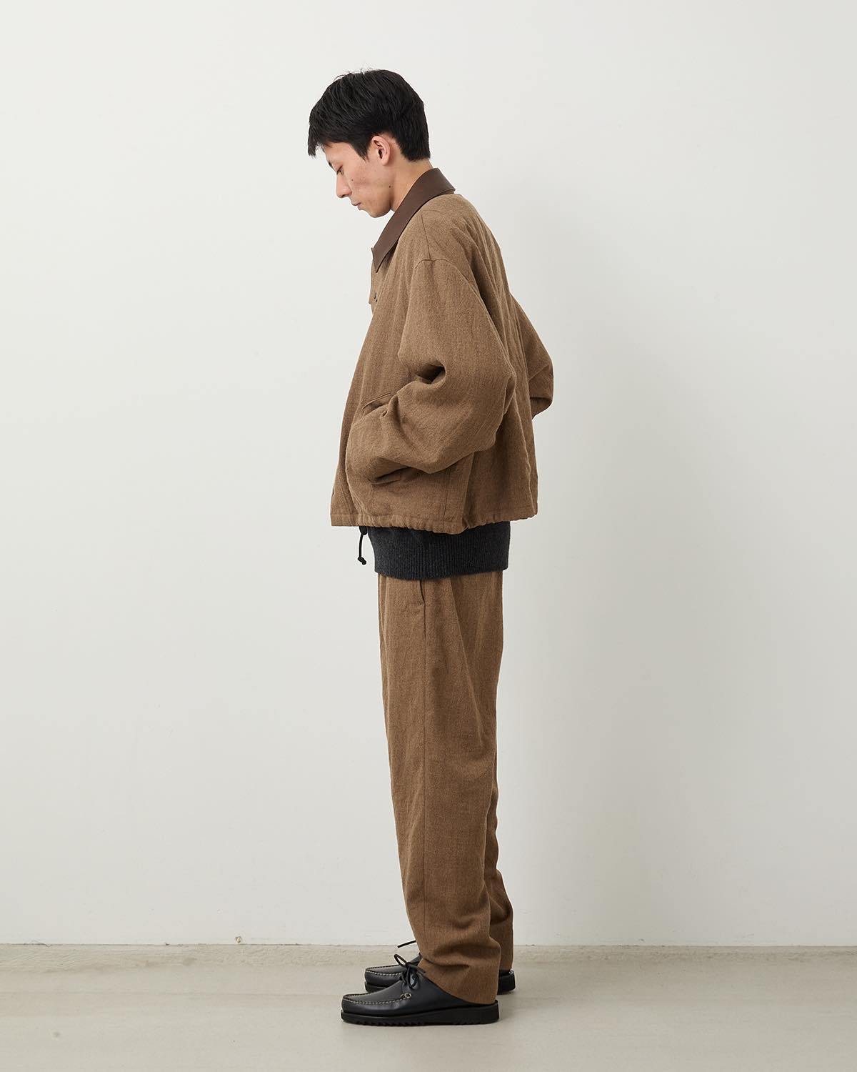 WOOL SERGE SHOECUT EASY PANTS for COVERCHORD