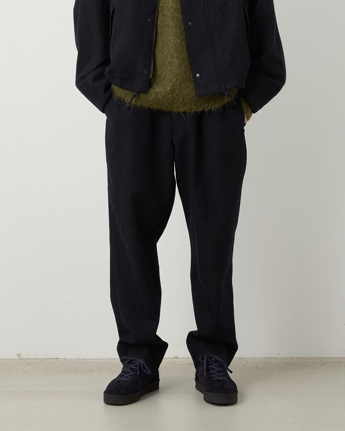 WOOL SERGE SHOECUT EASY PANTS for COVERCHORD