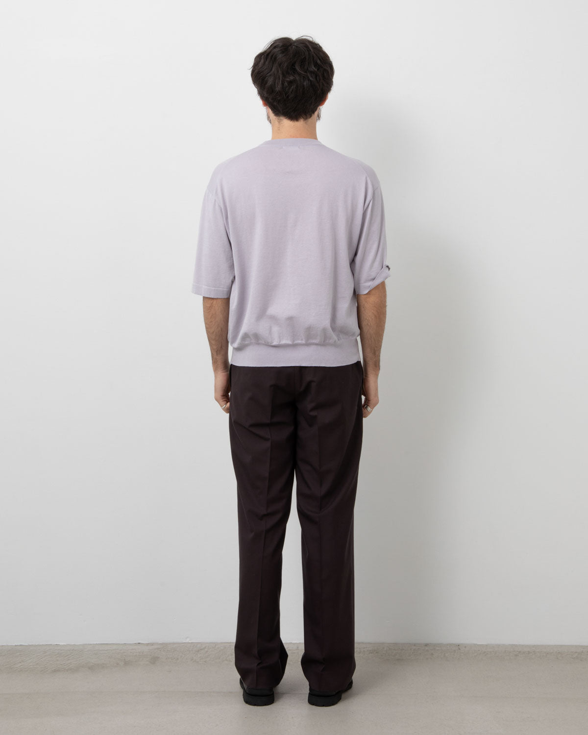 WOOL POPLIN NEUTRAL SLACKS