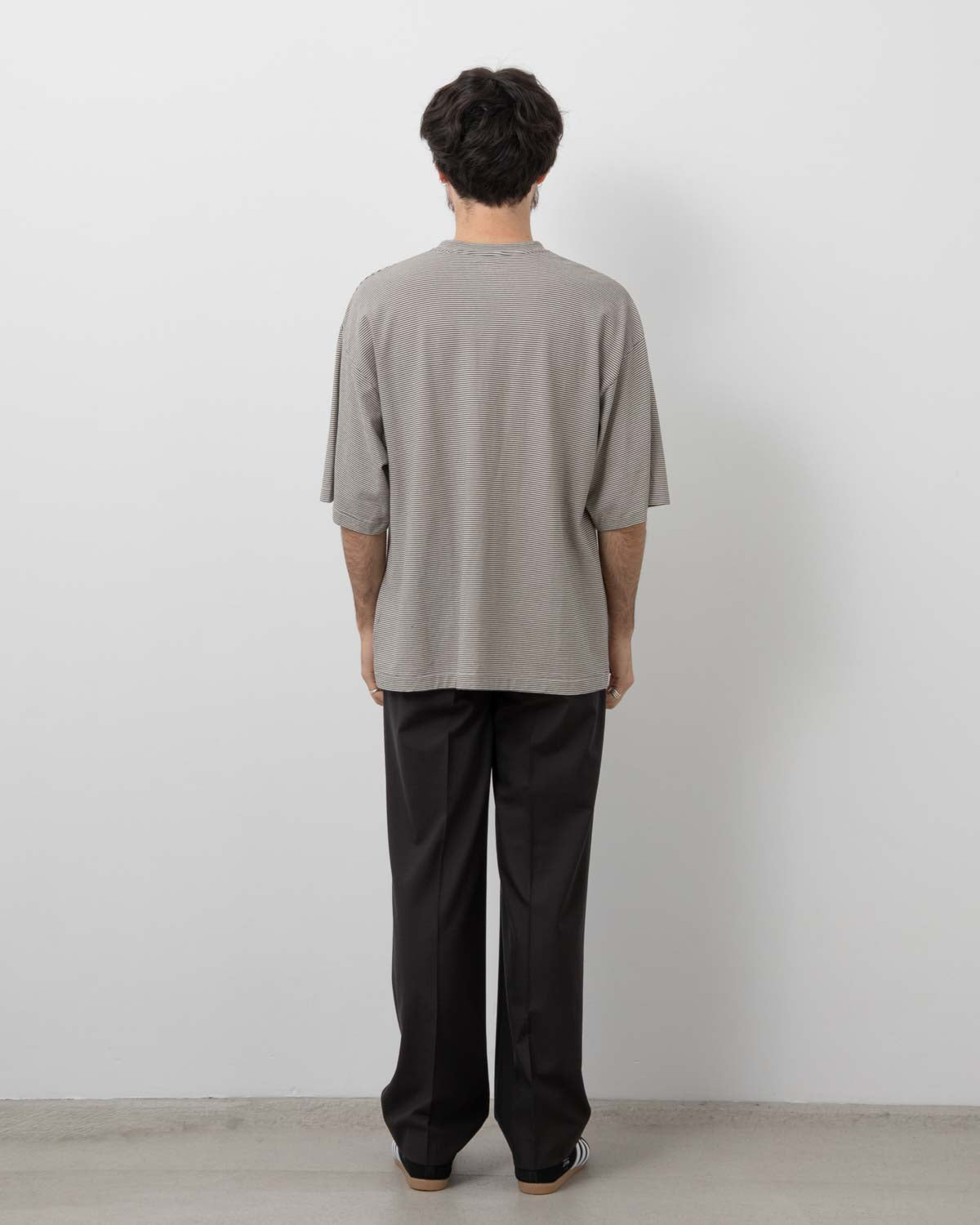 WOOL POPLIN NEUTRAL SLACKS