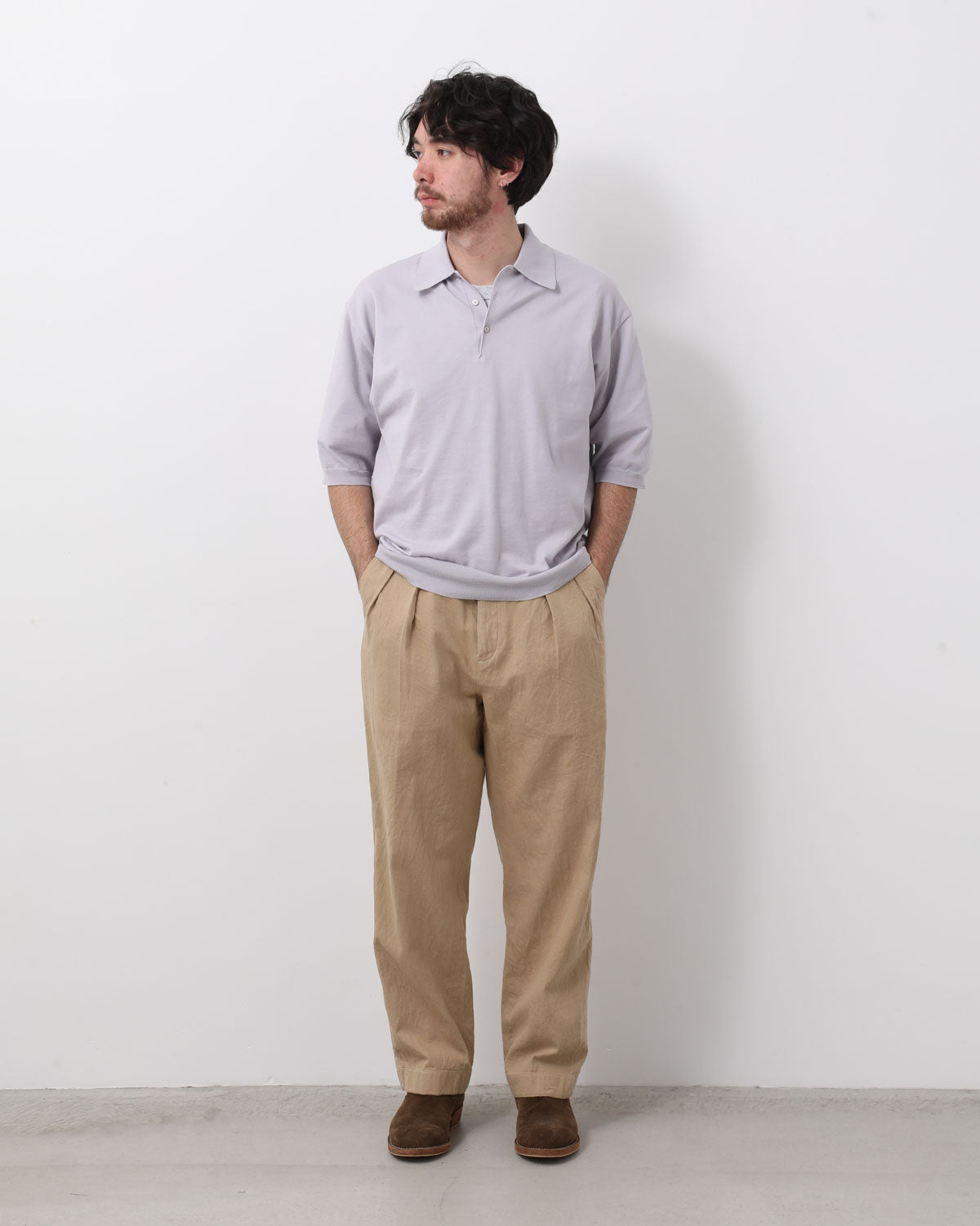 COTTON LINEN DENIM RIVIERA TROUSERS