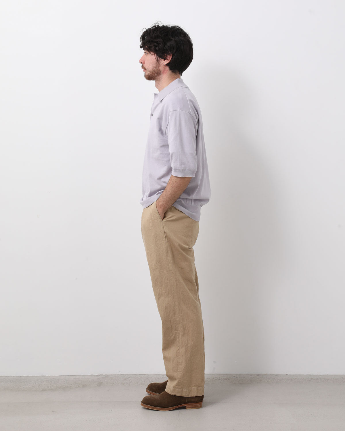 COTTON LINEN DENIM RIVIERA TROUSERS