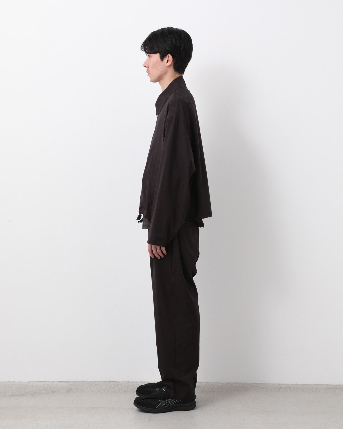 WOOL POPLIN SHOECUT EASY PANTS for COVERCHORD
