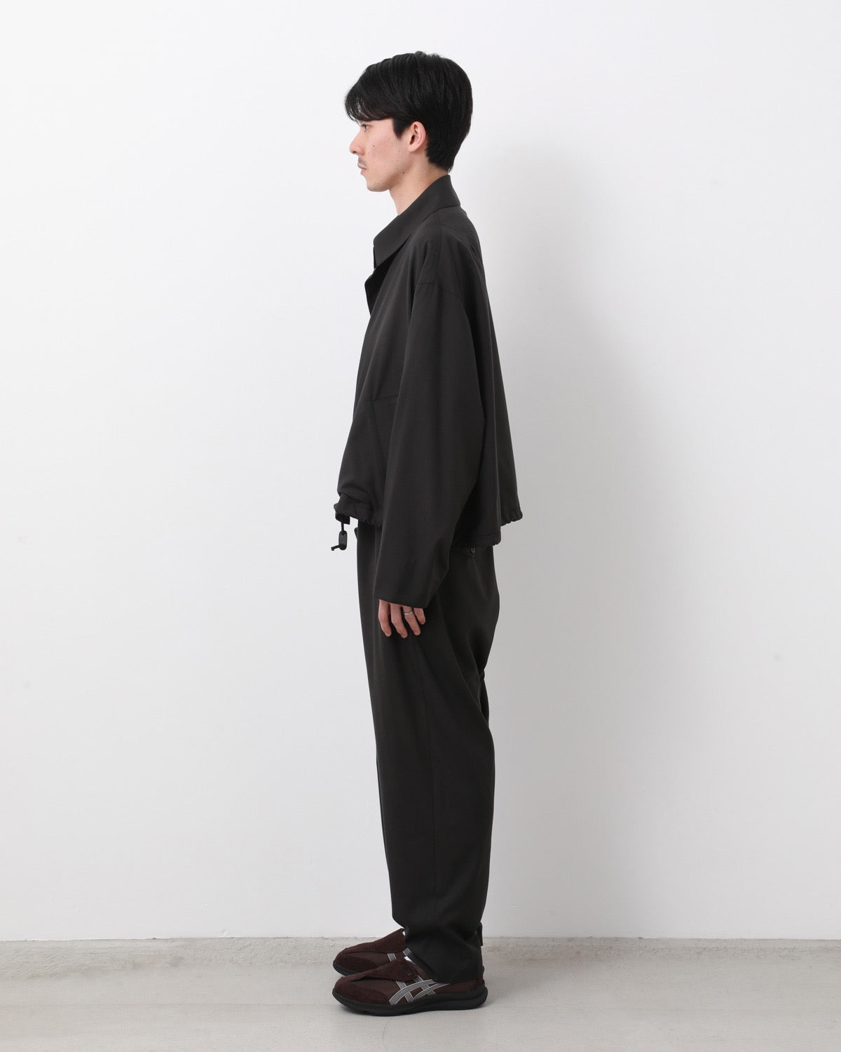 WOOL POPLIN SHOECUT EASY PANTS for COVERCHORD