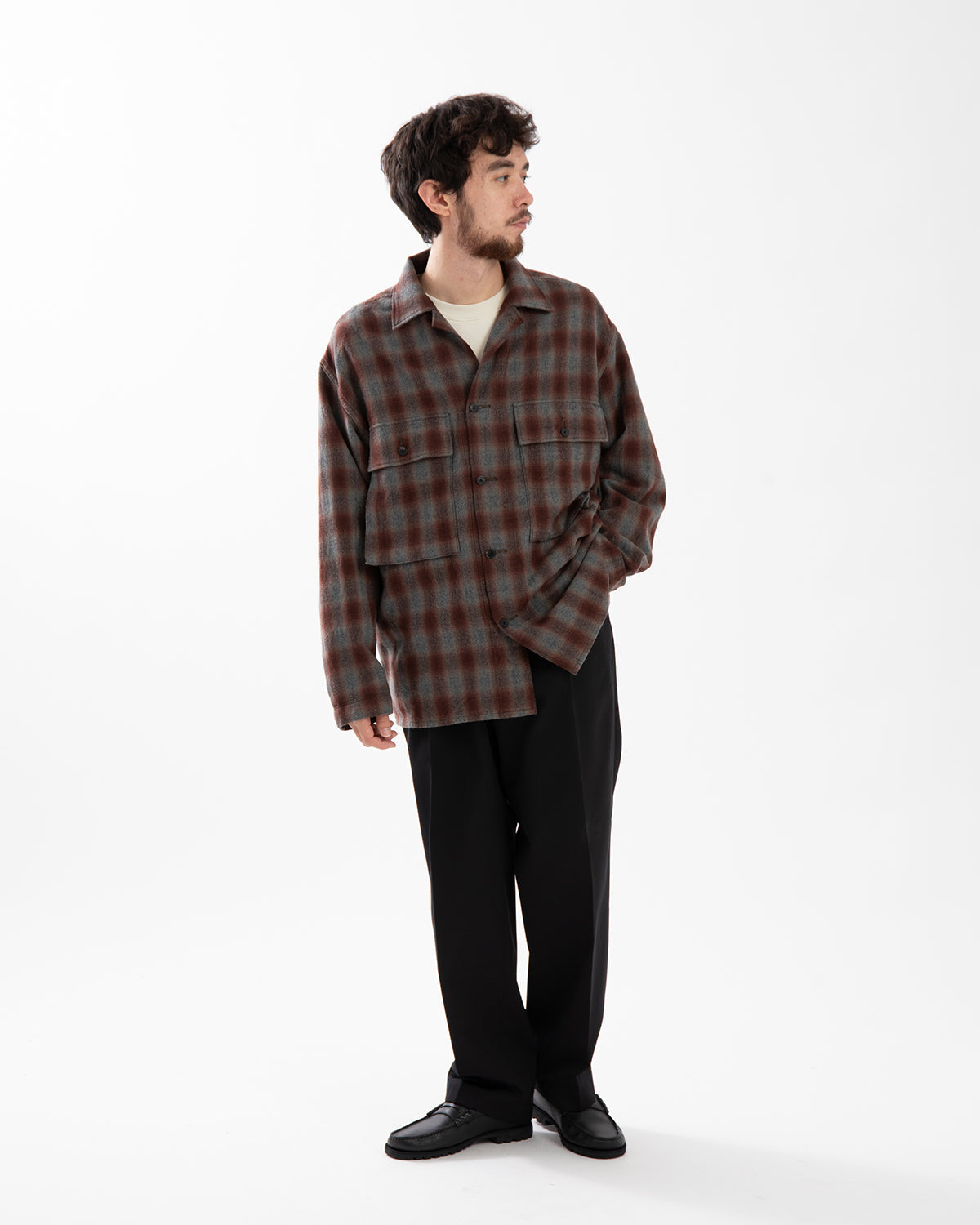 WOOL COTTON CHINO RIVIERA PANTS