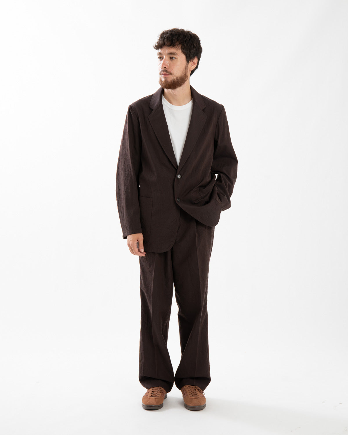 WOOL VINTAGE GABARDINE SHOECUT SLACKS