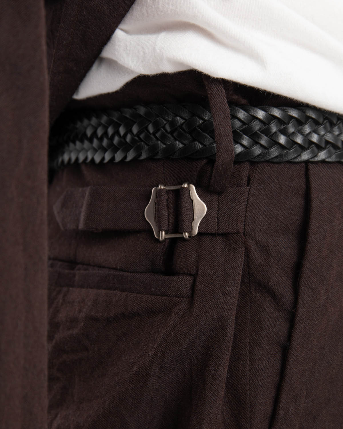 WOOL VINTAGE GABARDINE SHOECUT SLACKS