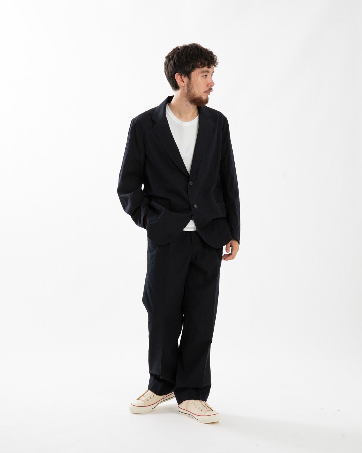 WOOL VINTAGE GABARDINE SHOECUT SLACKS