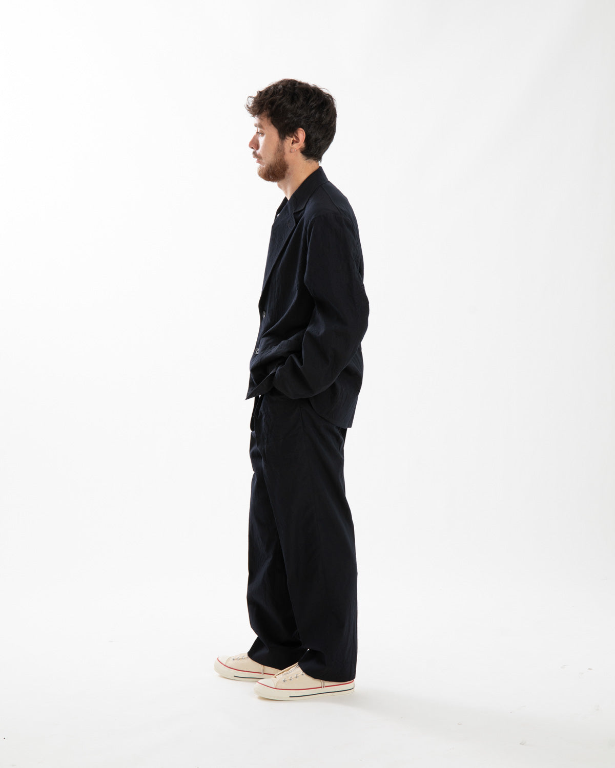WOOL VINTAGE GABARDINE SHOECUT SLACKS