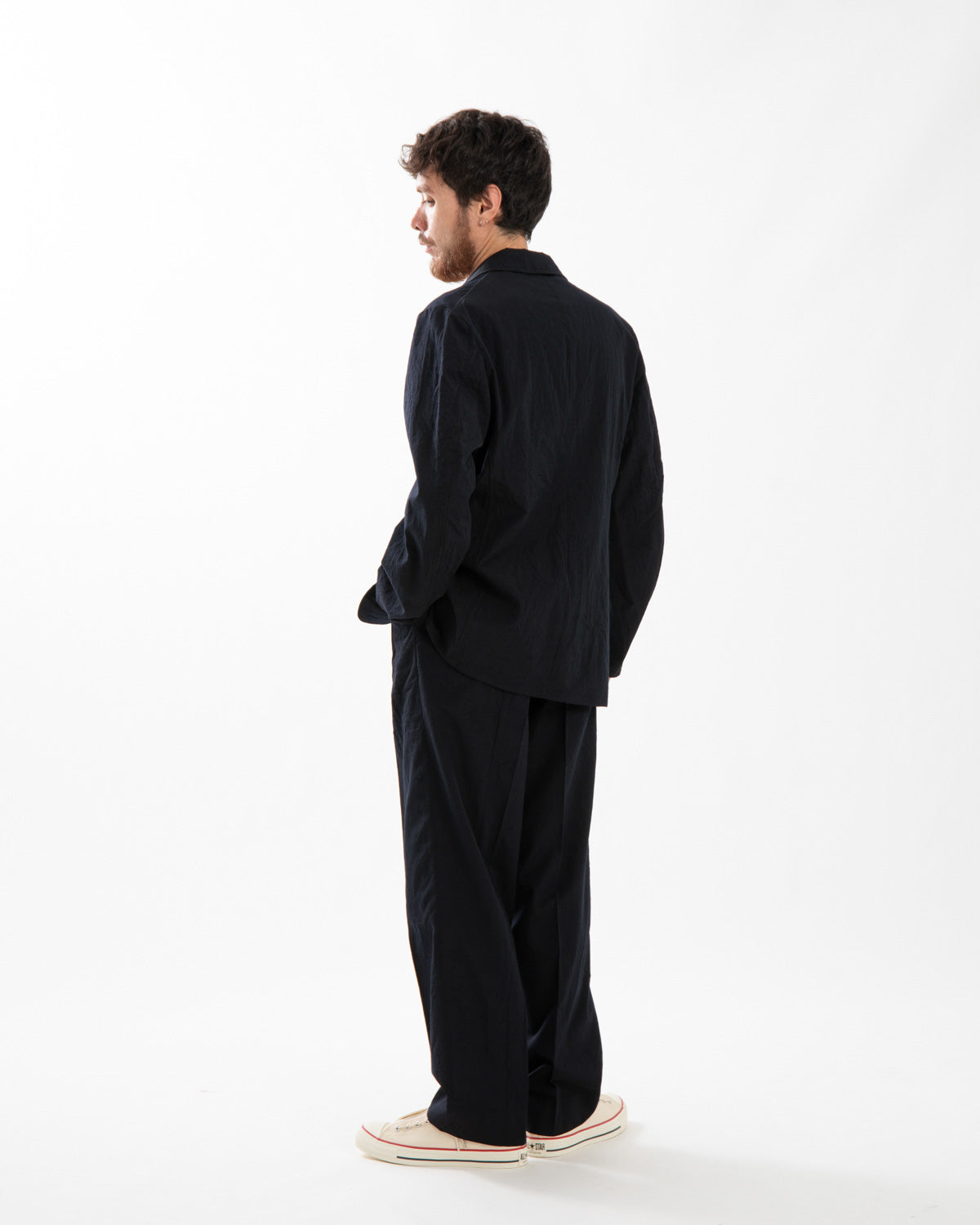 WOOL VINTAGE GABARDINE SHOECUT SLACKS